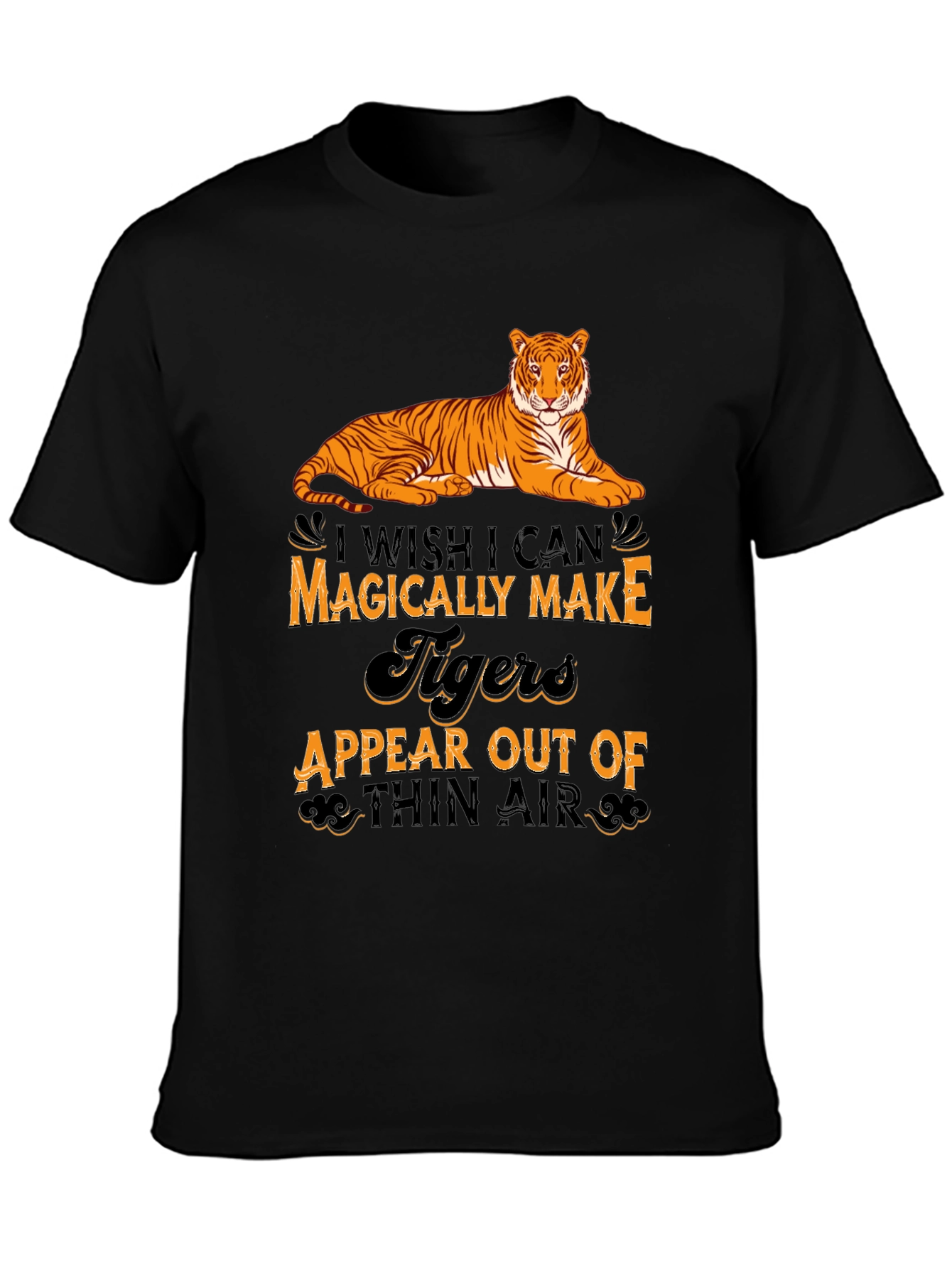 Black Magical Tiger Graphic Tee view 3