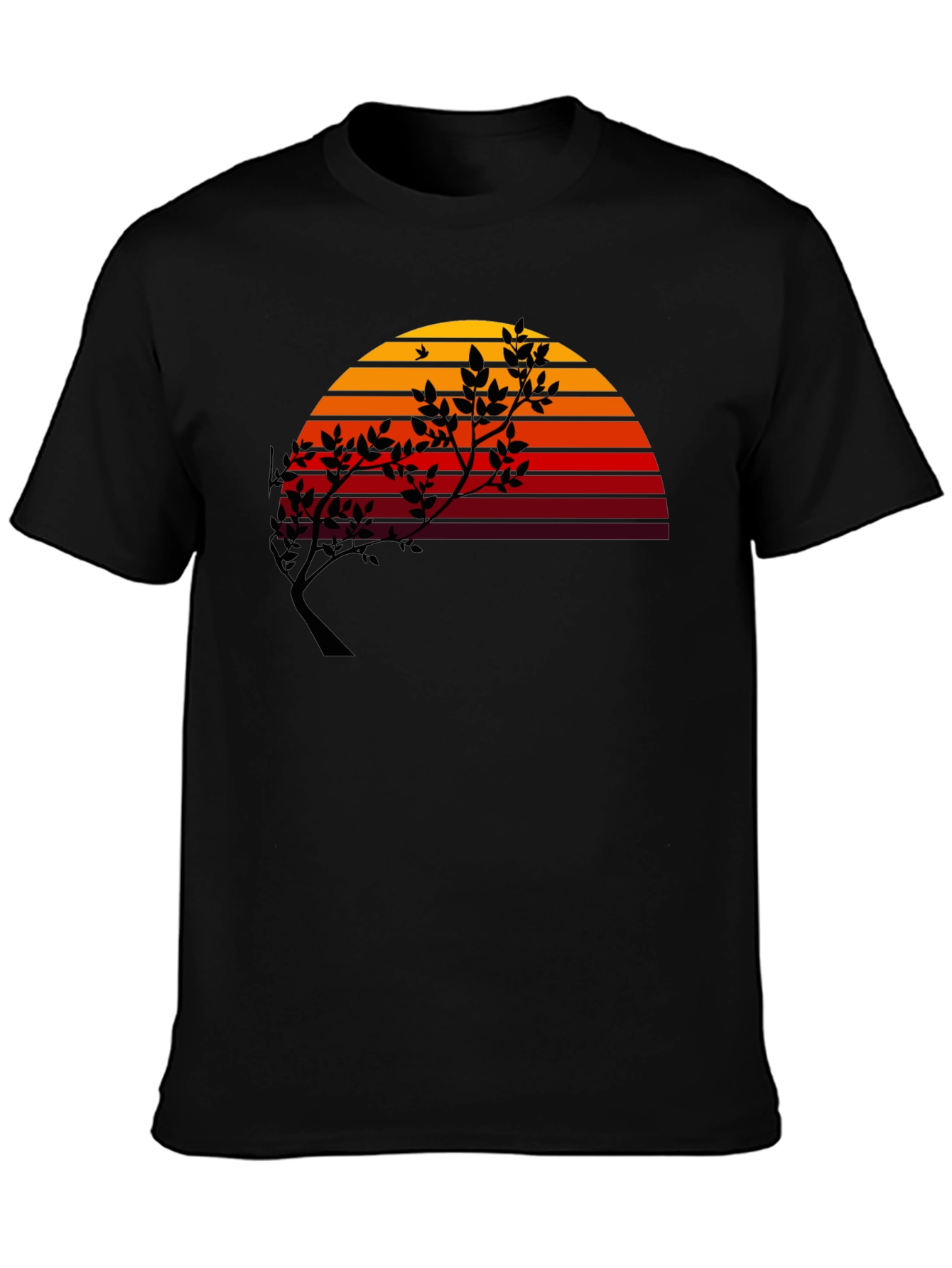 Black Sunset Tree Graphic Tee - Modern Stylish Comfort view 3