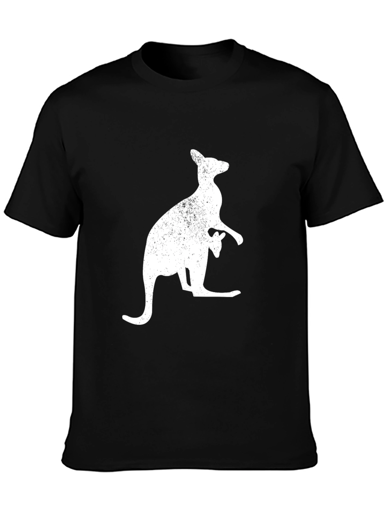 Black Kangaroo Graphic T-Shirt - Black view 3