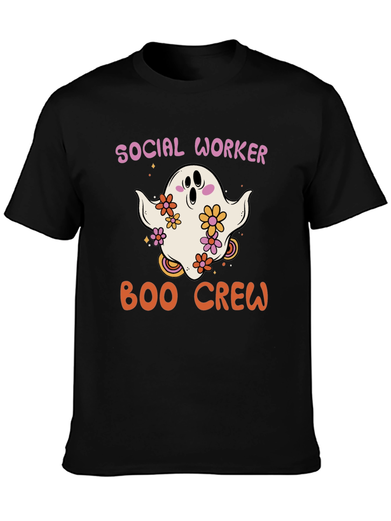 Black Social Worker Boo Crew T-Shirt view 3