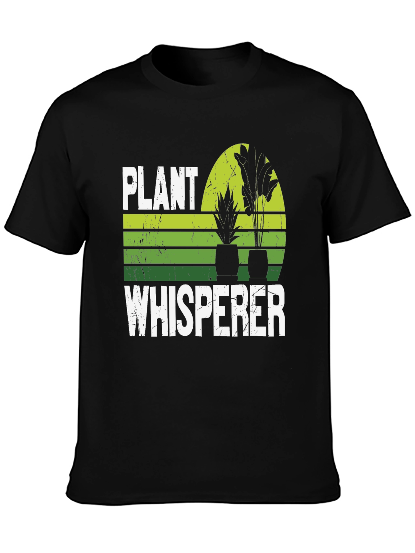 Black Plant Whisperer Graphic T-Shirt - Gardening Gift view 3