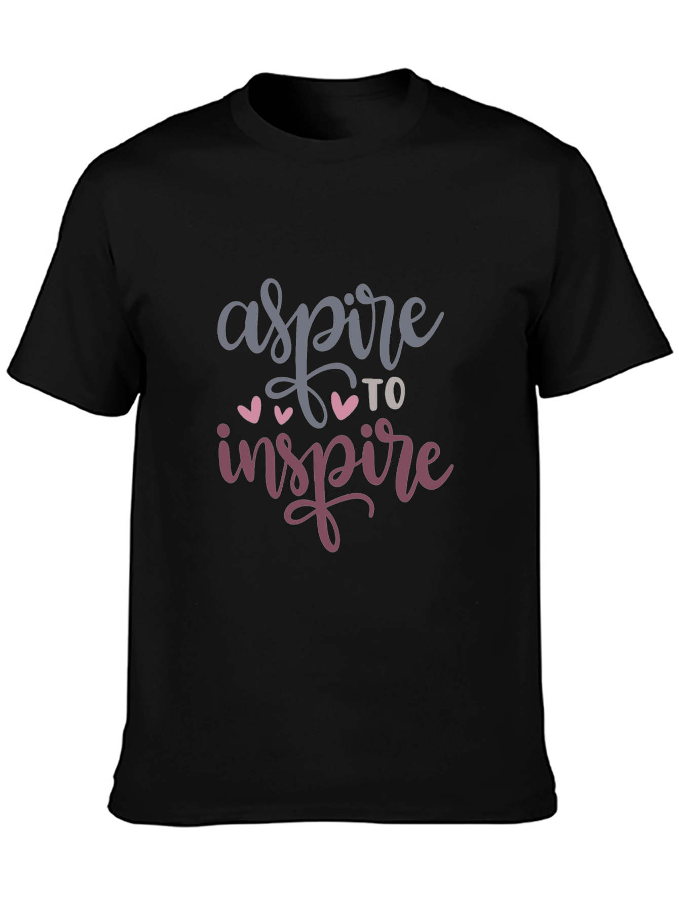 Black Aspire to Inspire Graphic T-Shirt view 3