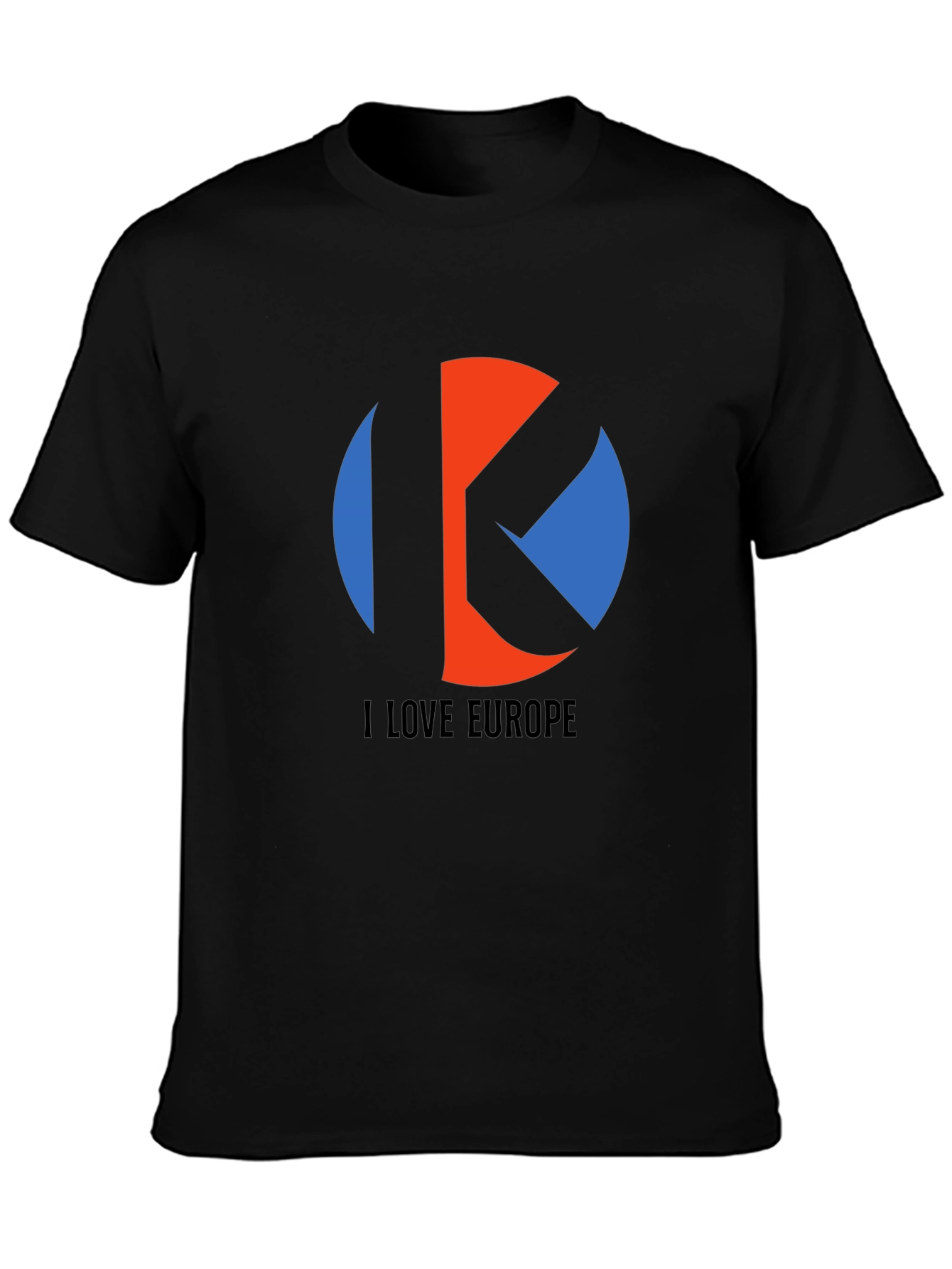 Black I Love Europe Graphic Tee view 3