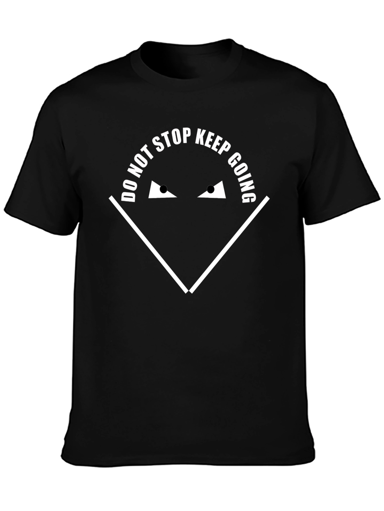 Black Motivational Graphic Tee - Keep Going view 3