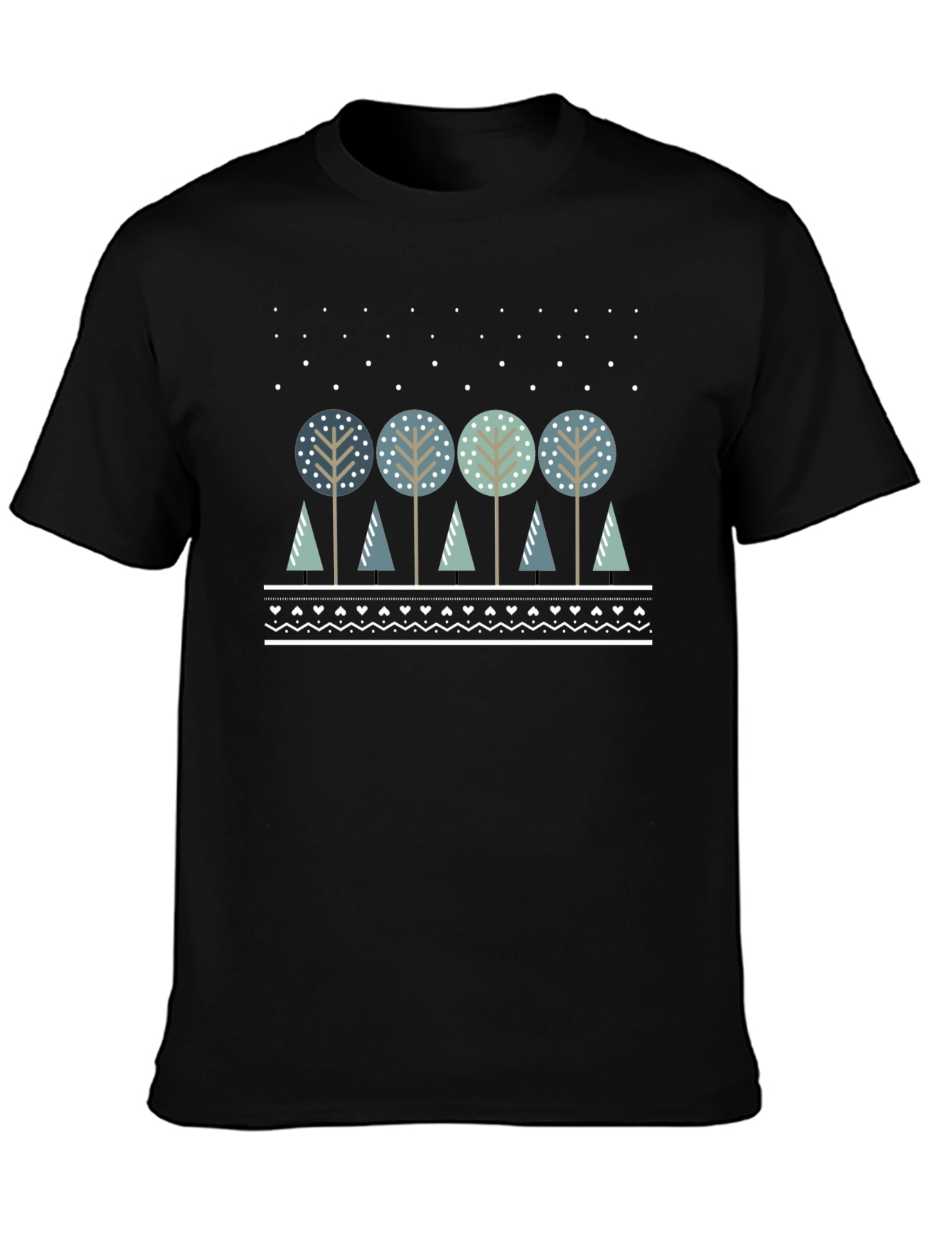 Black Winter Trees Graphic Tee view 3