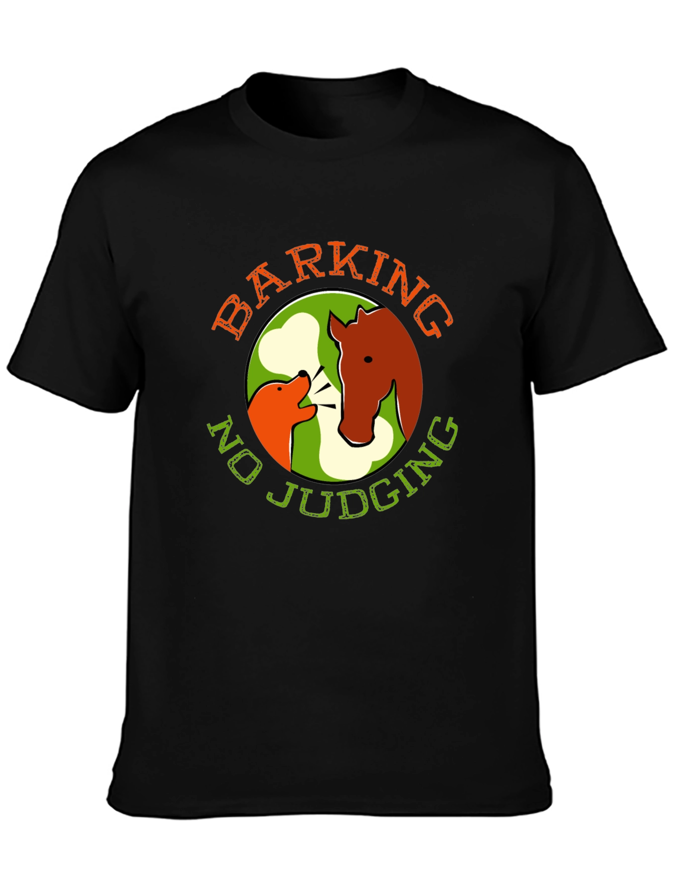 Black Barking No Judging Graphic Tee view 3
