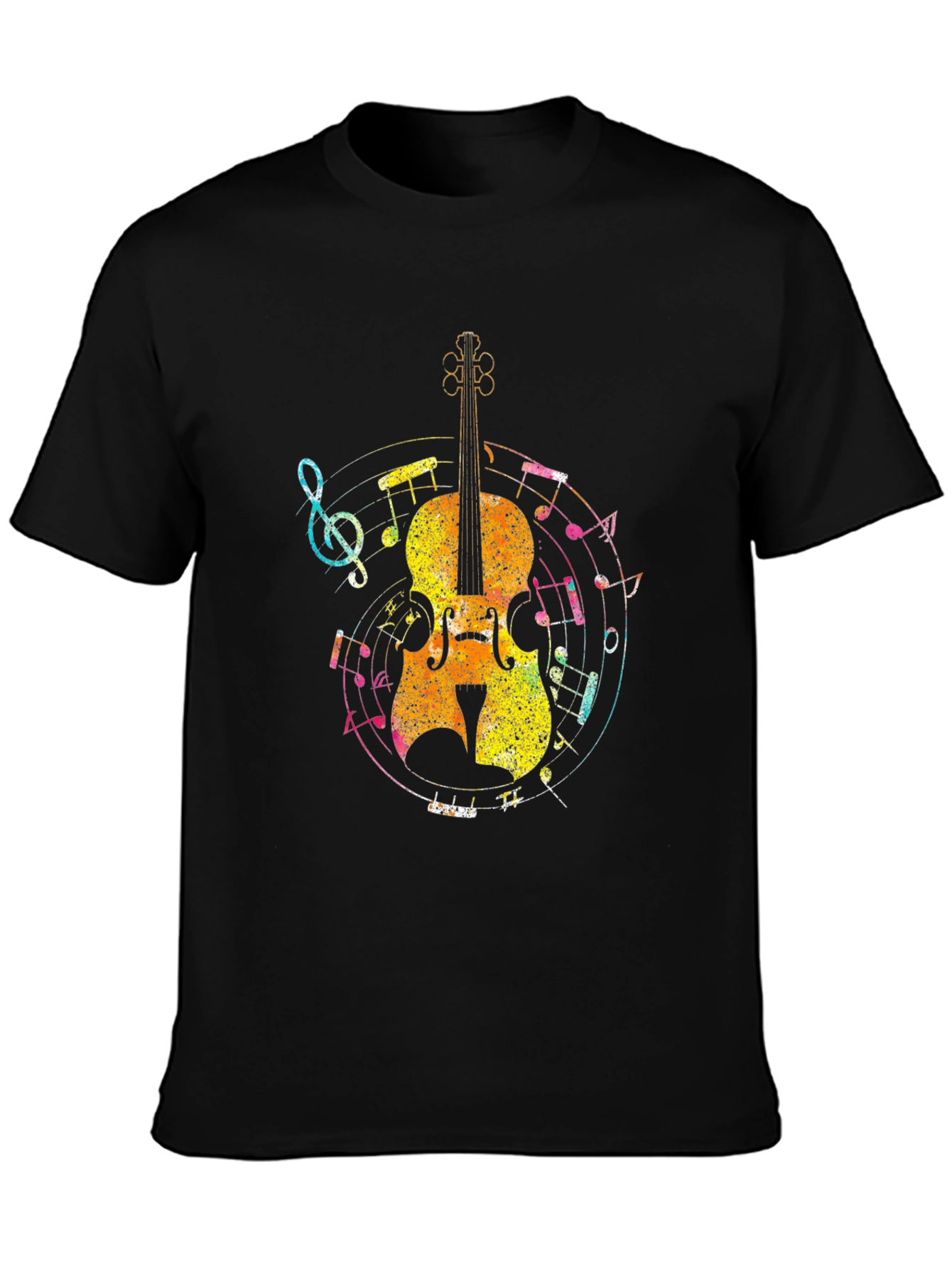 Black Musical Cello Graphic T-Shirt view 3