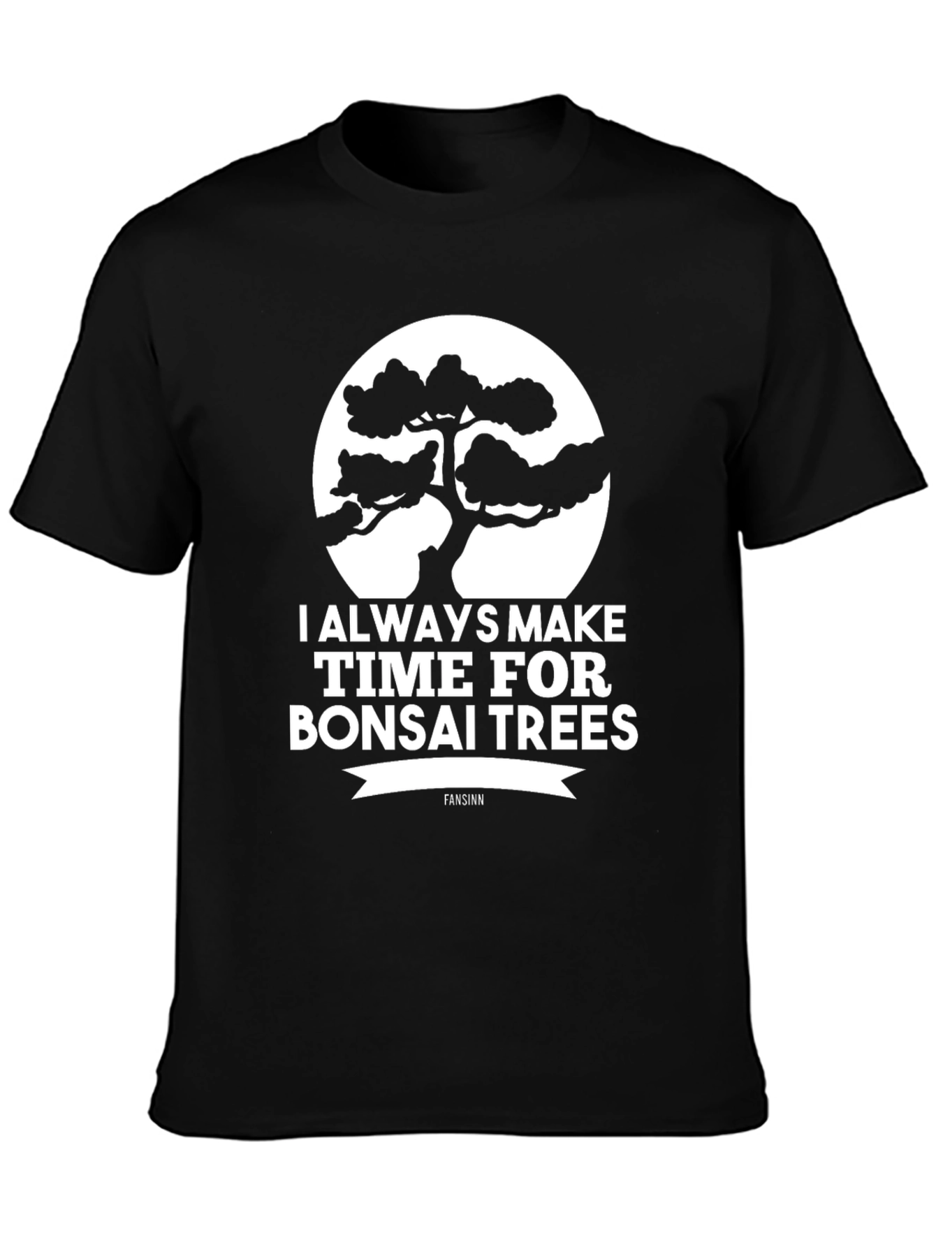 Black Bonsai Tree T-Shirt - Always Make Time view 3