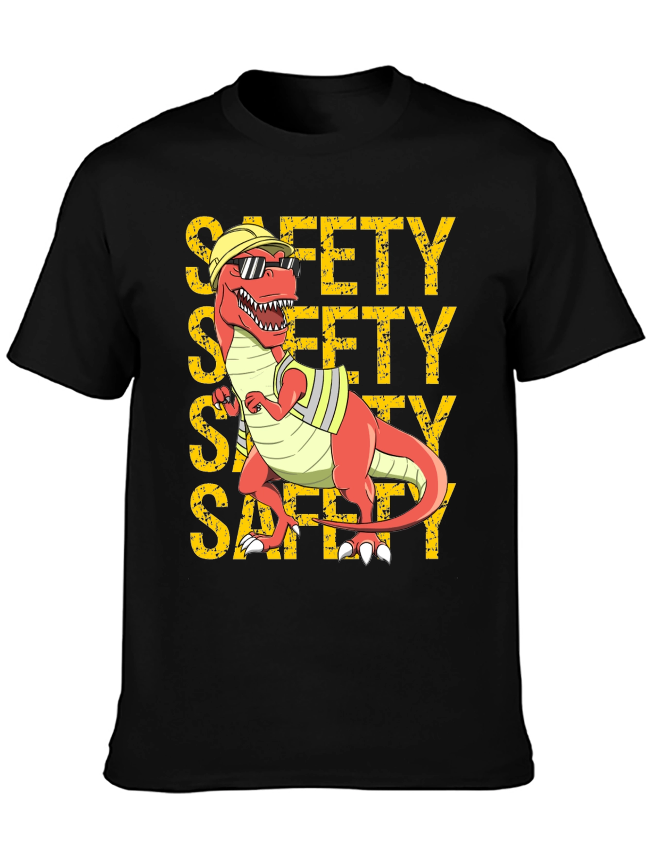 Black Safety Dino T-Shirt view 3