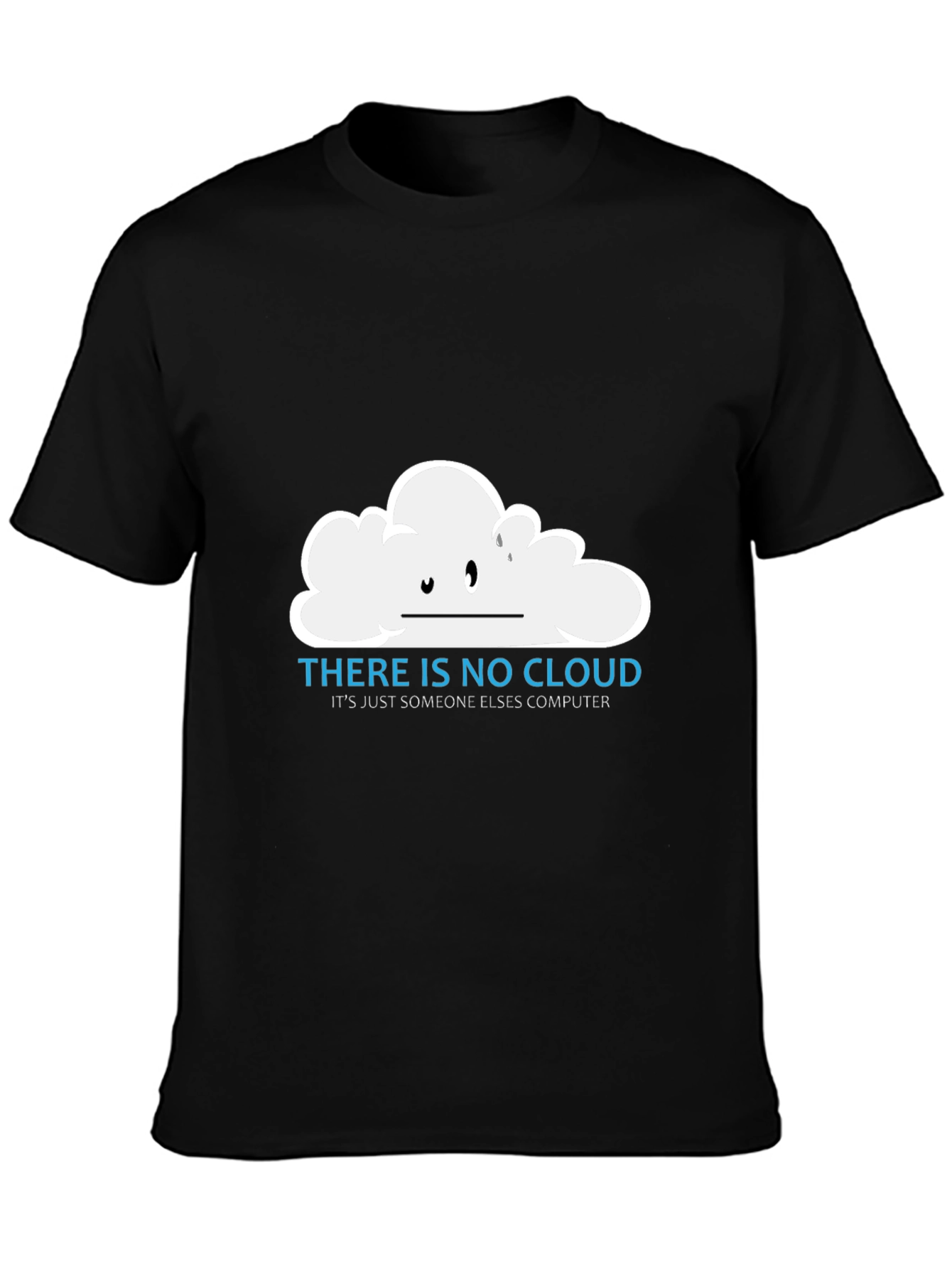 Black No Cloud Funny Tech T-Shirt - Programmer Gift view 3