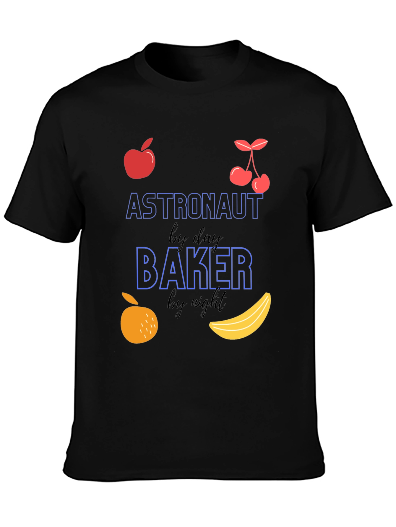 Black Astronaut by Day, Baker by Night Graphic T-Shirt view 3
