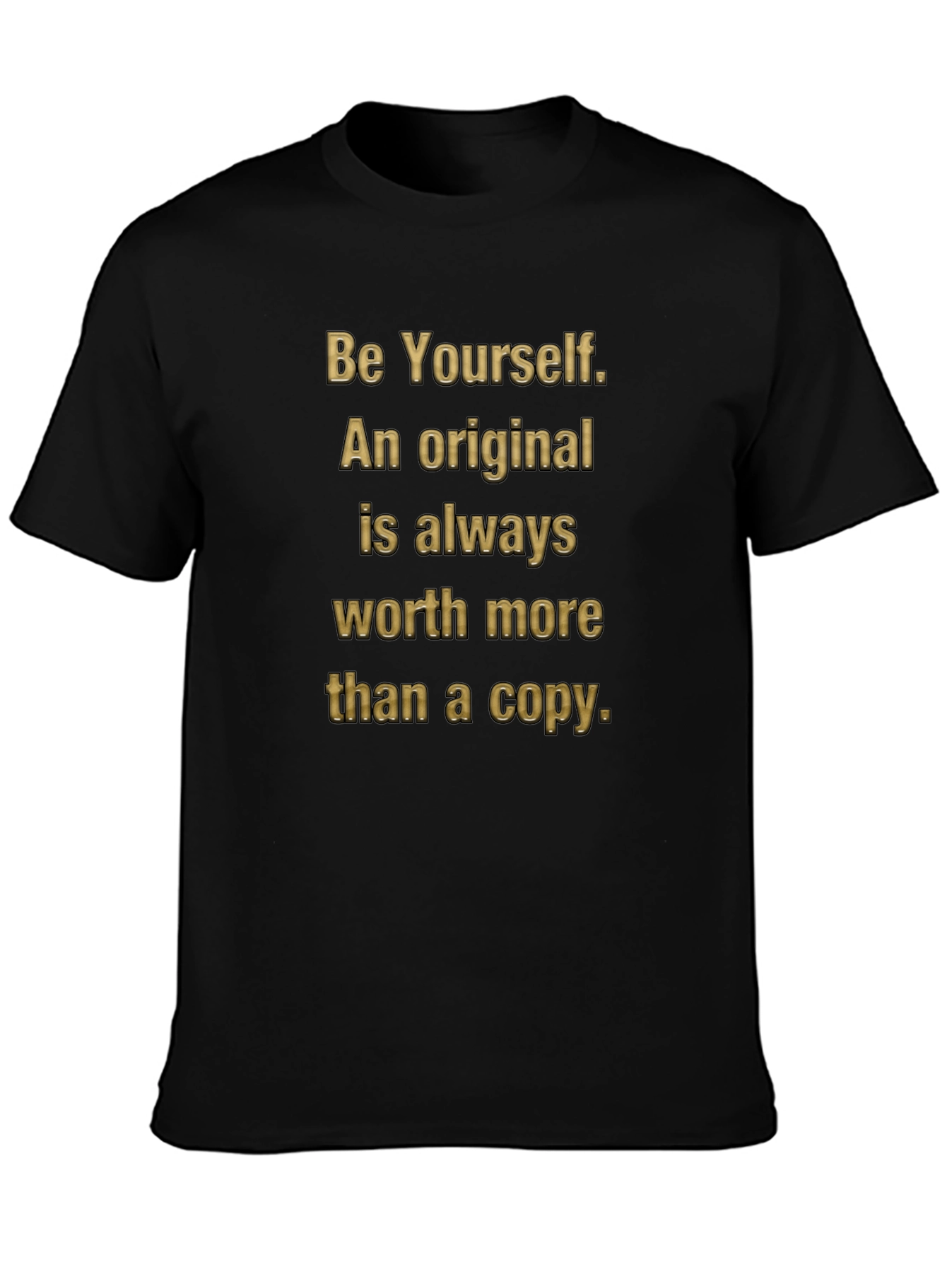 Black Be Yourself Original Tee - Mens Black T-Shirt view 3