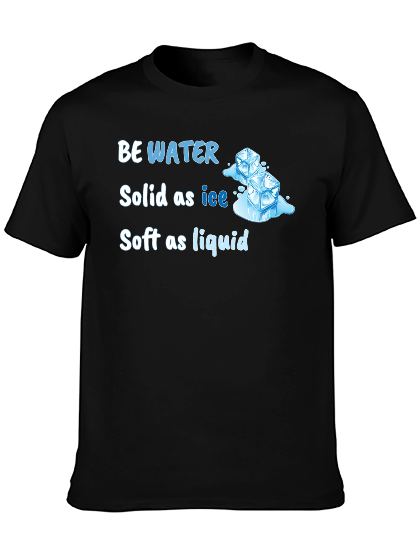 Black Be Water Ice Cube Graphic Tee - Solid as Ice, Soft as Liquid view 3