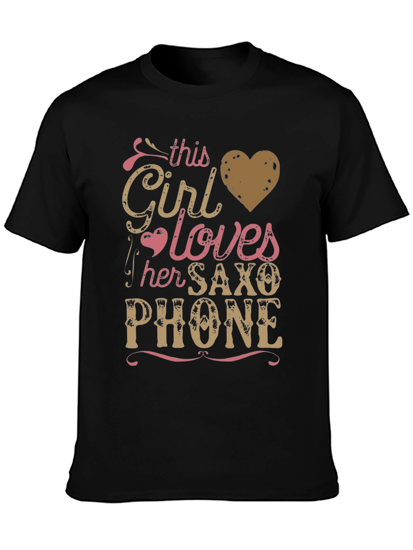 Black Girl Loves Saxophone T-Shirt Funny Music Tee view 3