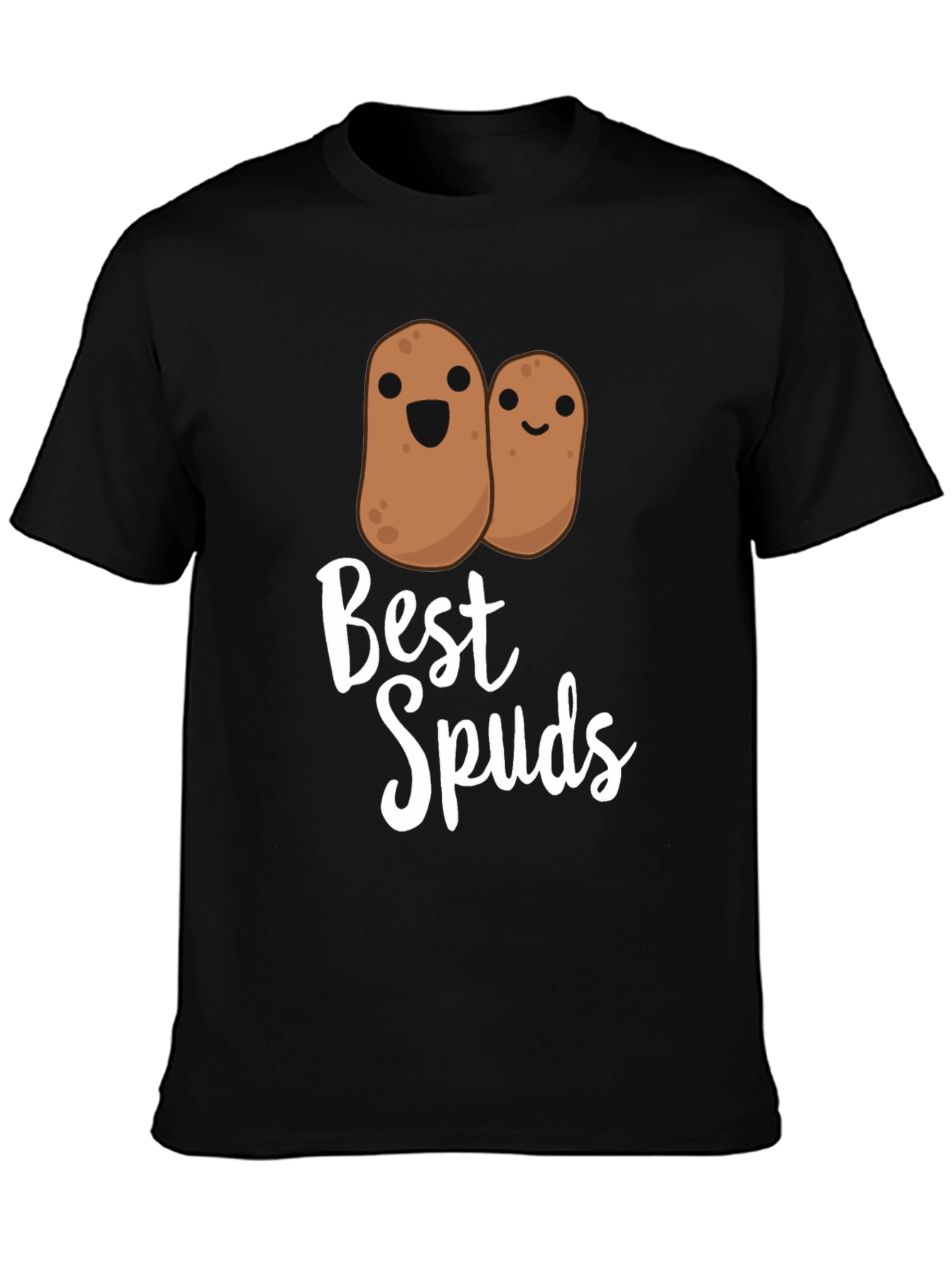 Black Best Spuds T-Shirt - Funny Potato Graphic Tee view 3