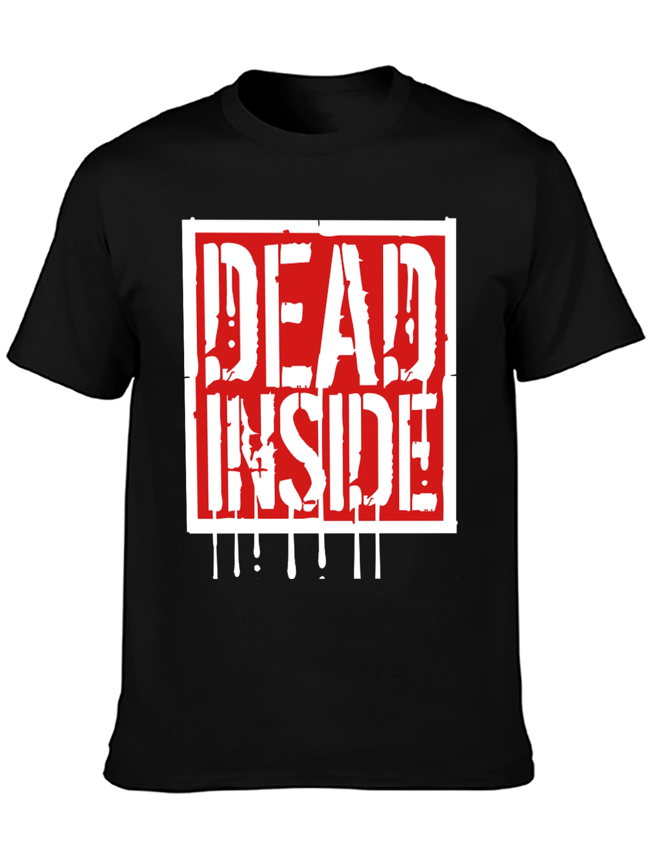Black Dead Inside Graphic Print Tee - Black view 3