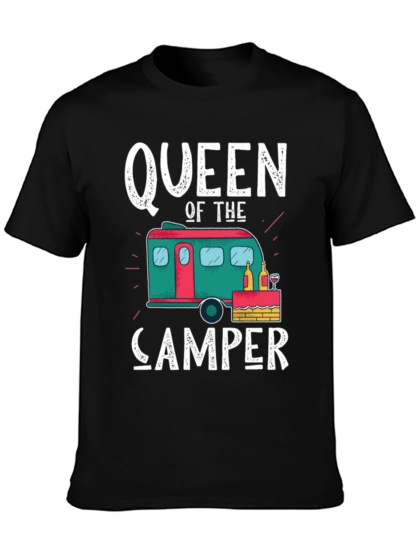 Black Queen of the Camper Graphic Tee view 3