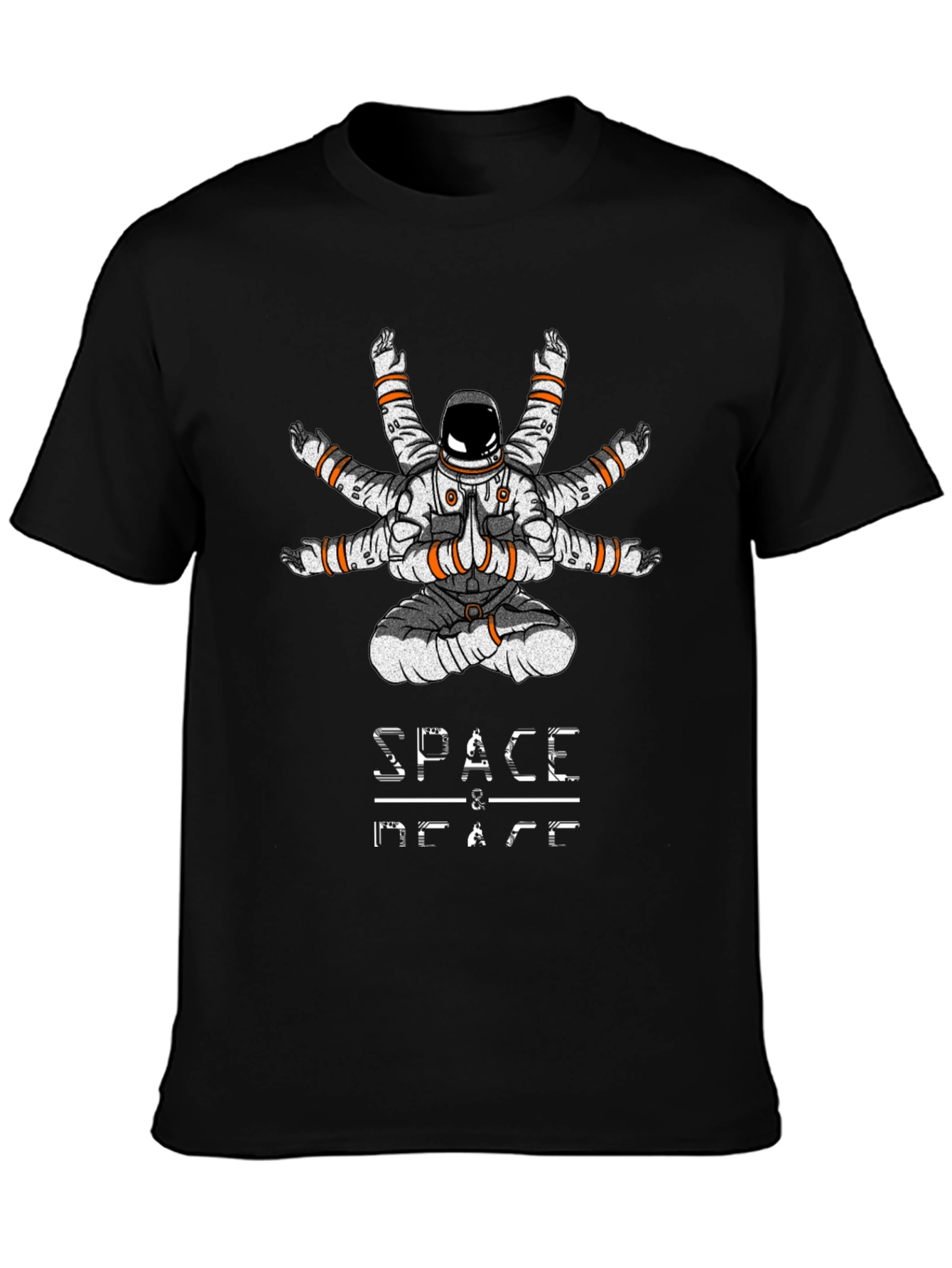 Black Space & Peace Graphic T-Shirt view 3