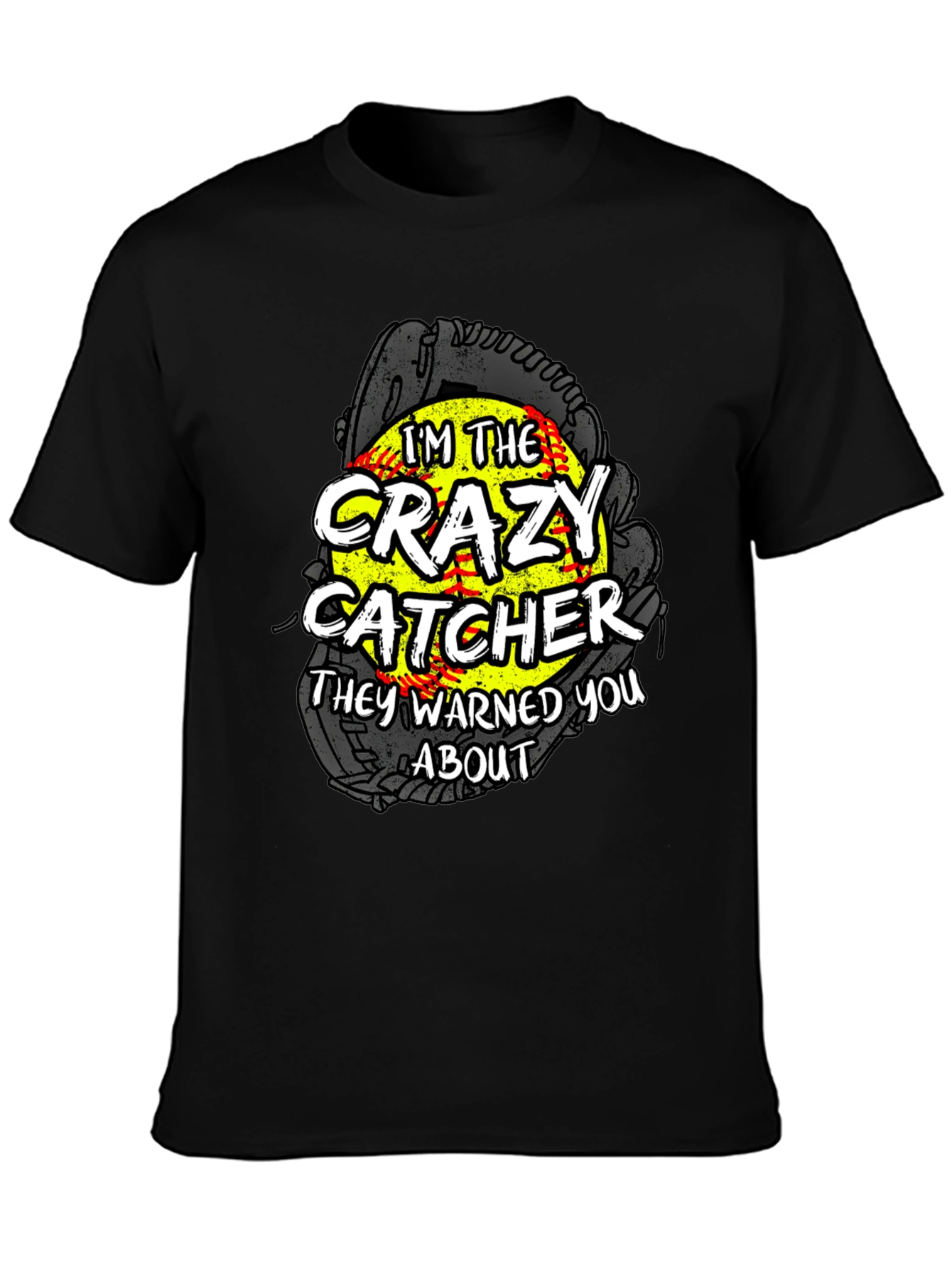Crazy Catcher Softball Graphic Tee - 3