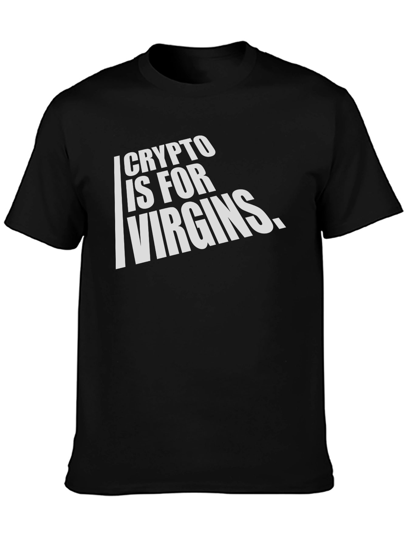 Black Crypto is For Virgins Black Graphic T-Shirt view 3