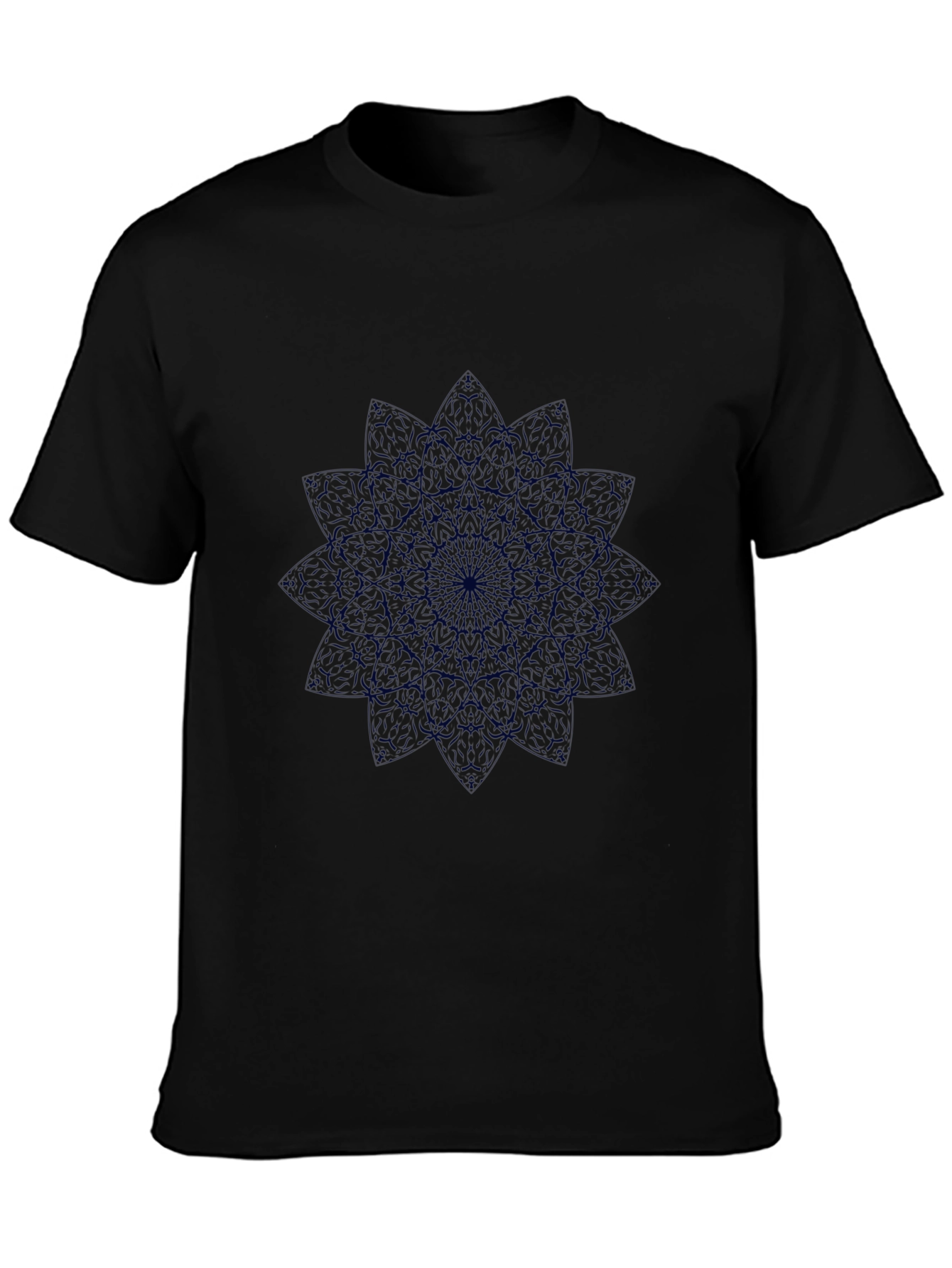 Black Mandala Graphic Black T-Shirt view 3