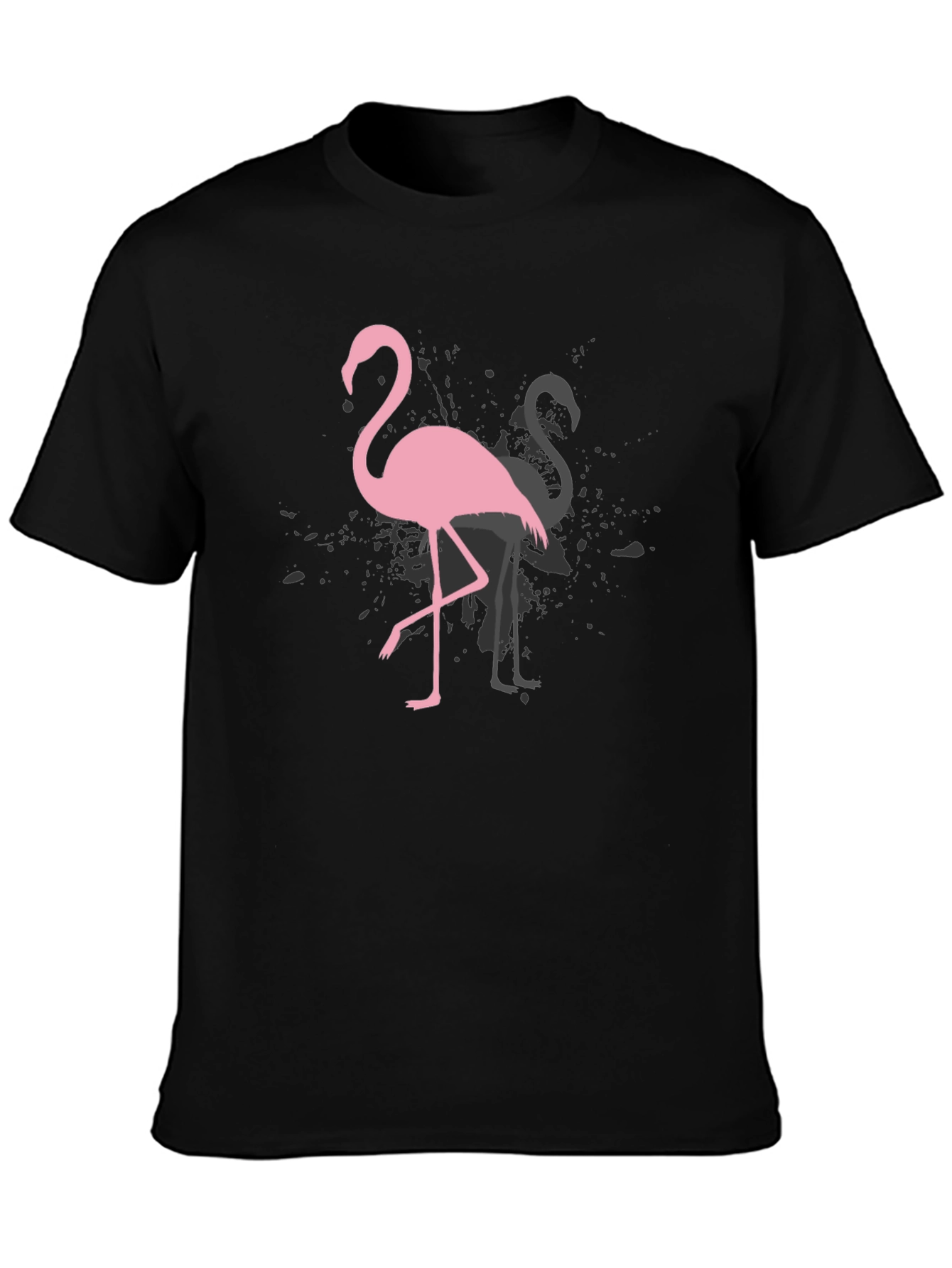 Black Flamingo Graphic Tee - Trendy Black T-Shirt view 3
