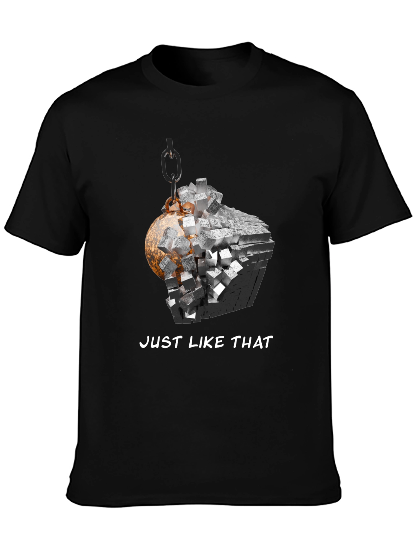 Black Demolition Ball Graphic Tee - Just Like That T-Shirt view 3