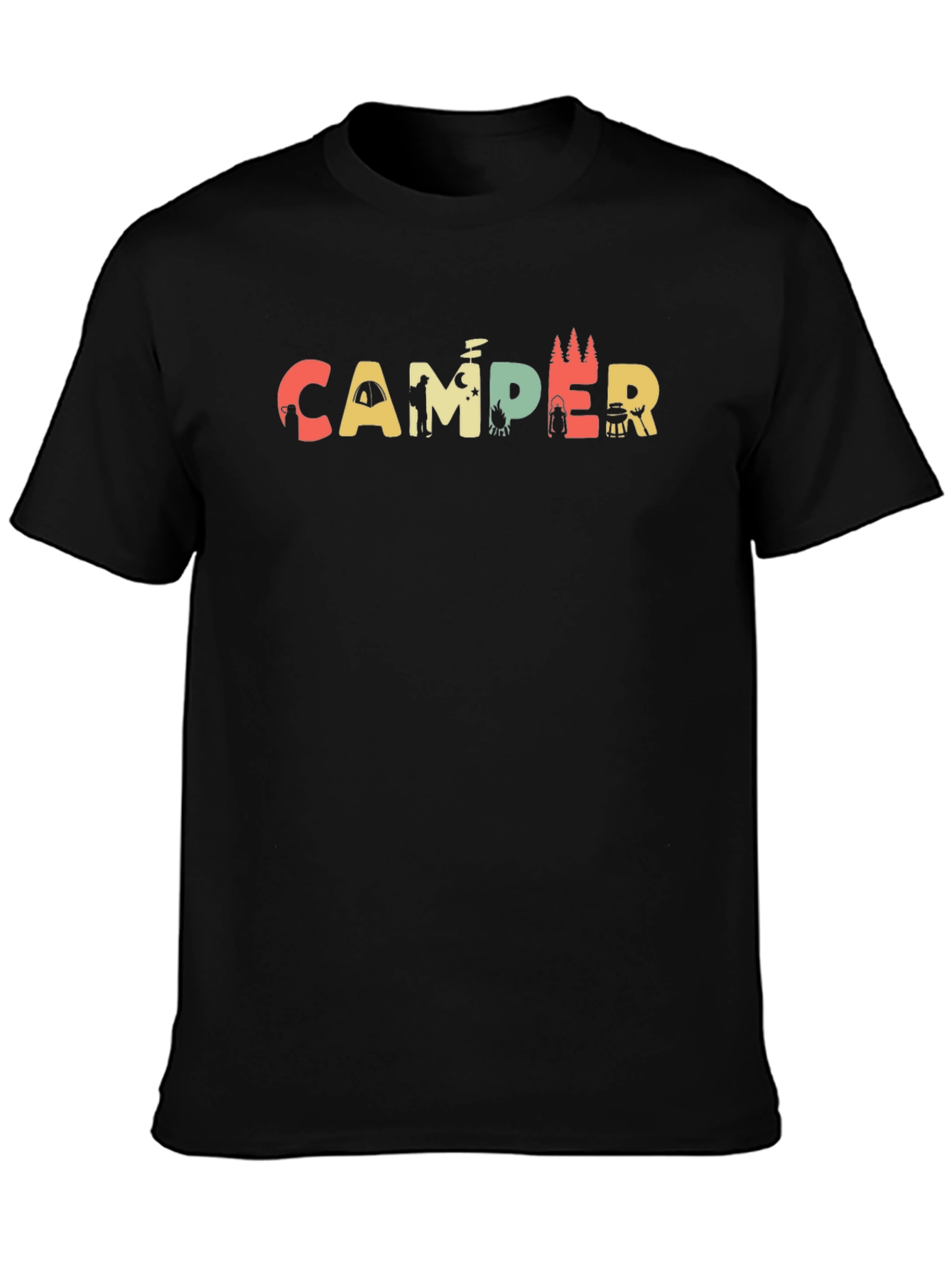Black Retro Camper Graphic Tee - Adventure Ready! view 3