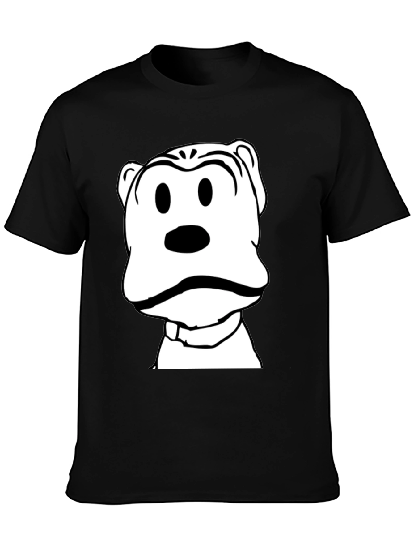 Black Cartoon Character Graphic Tee - Black view 3
