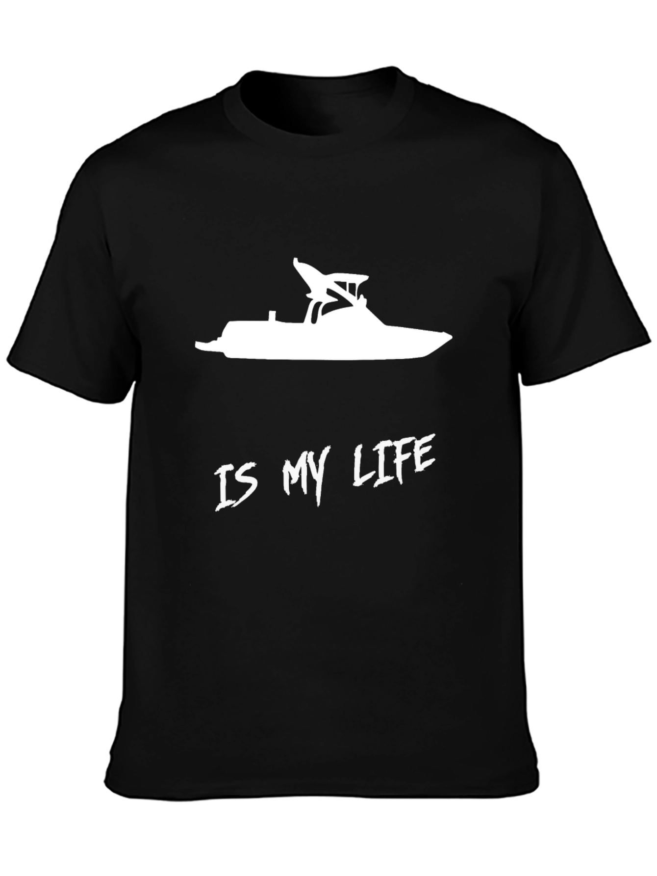 Boat Is My Life Graphic Tee - Black Cotton T-Shirt - 3