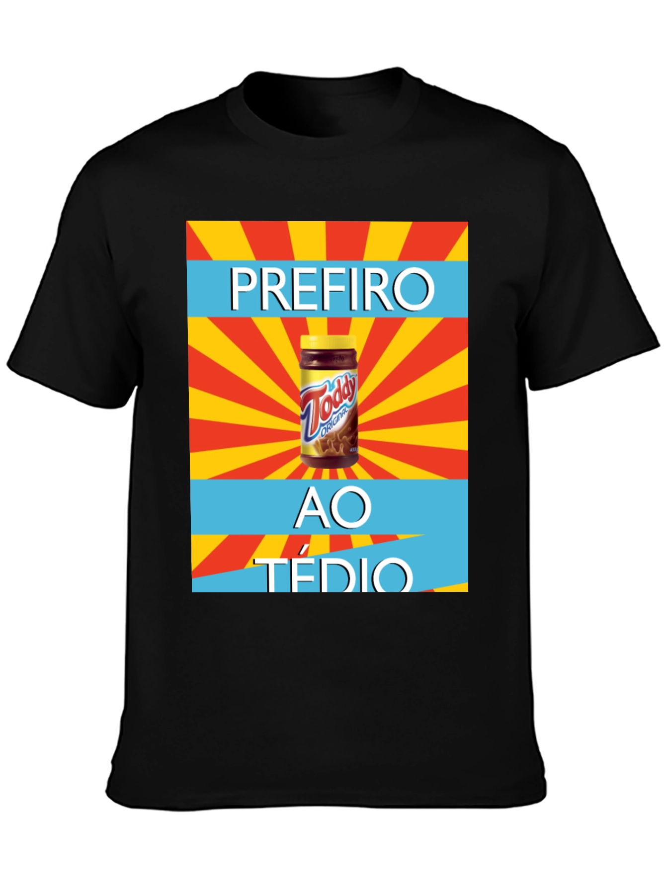 Black Todd Original T-Shirt - Prefiro Ao Tédio Graphic Tee view 3