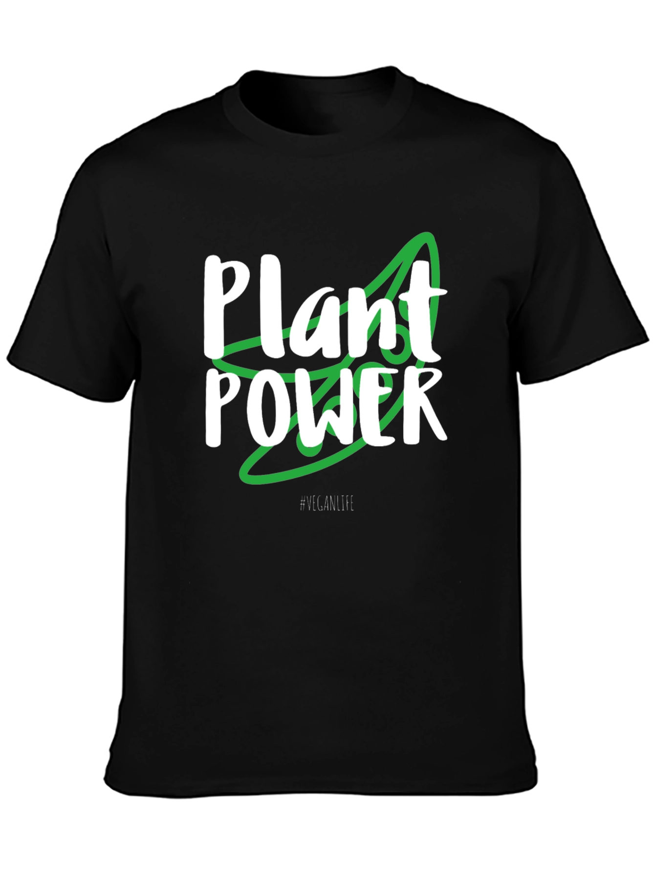 Plant Power Vegan T-Shirt - Black - 3