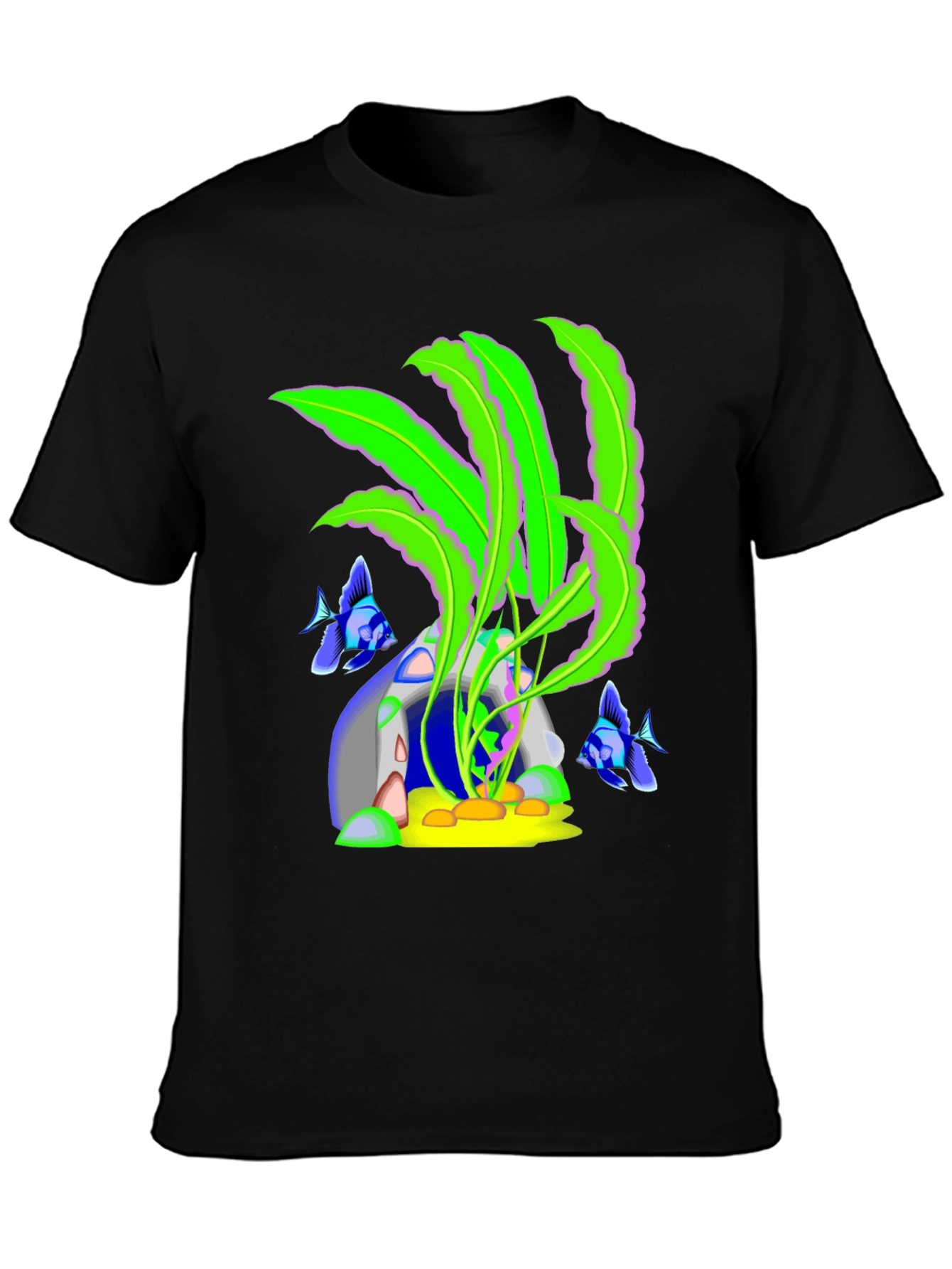Black Aquarium Graphic T-Shirt view 3