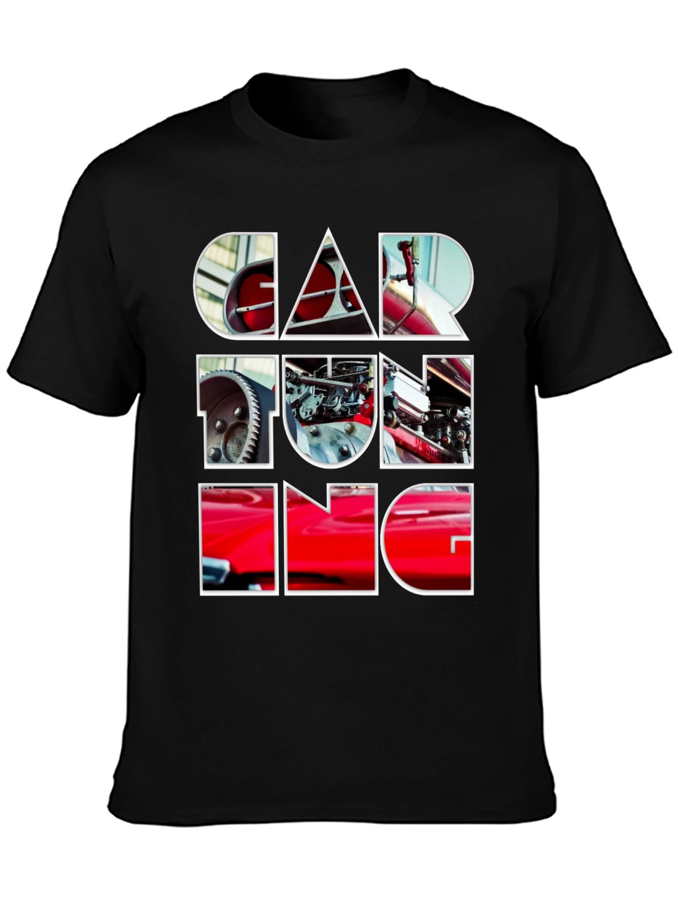 Black Car Tuning Graphic Tee - Automotive Enthusiast Style view 3