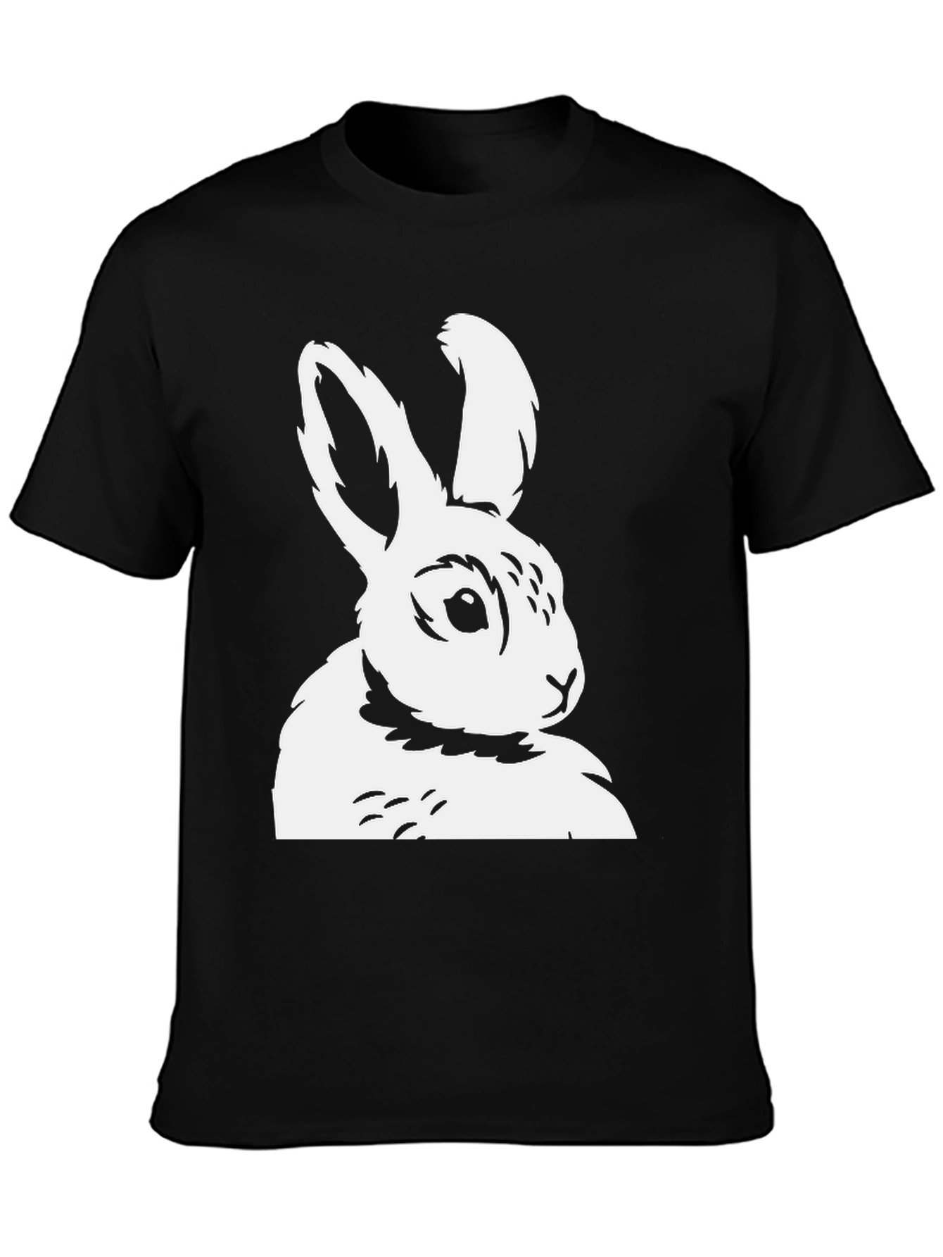 Black Rabbit Graphic Tee - Stylish Cotton Blend Shirt view 3