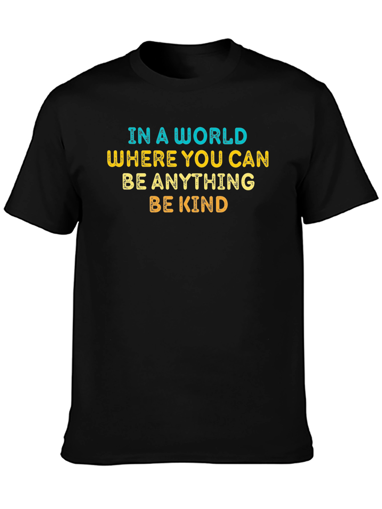 Black Be Kind T-Shirt - Inspirational Graphic Tee view 3