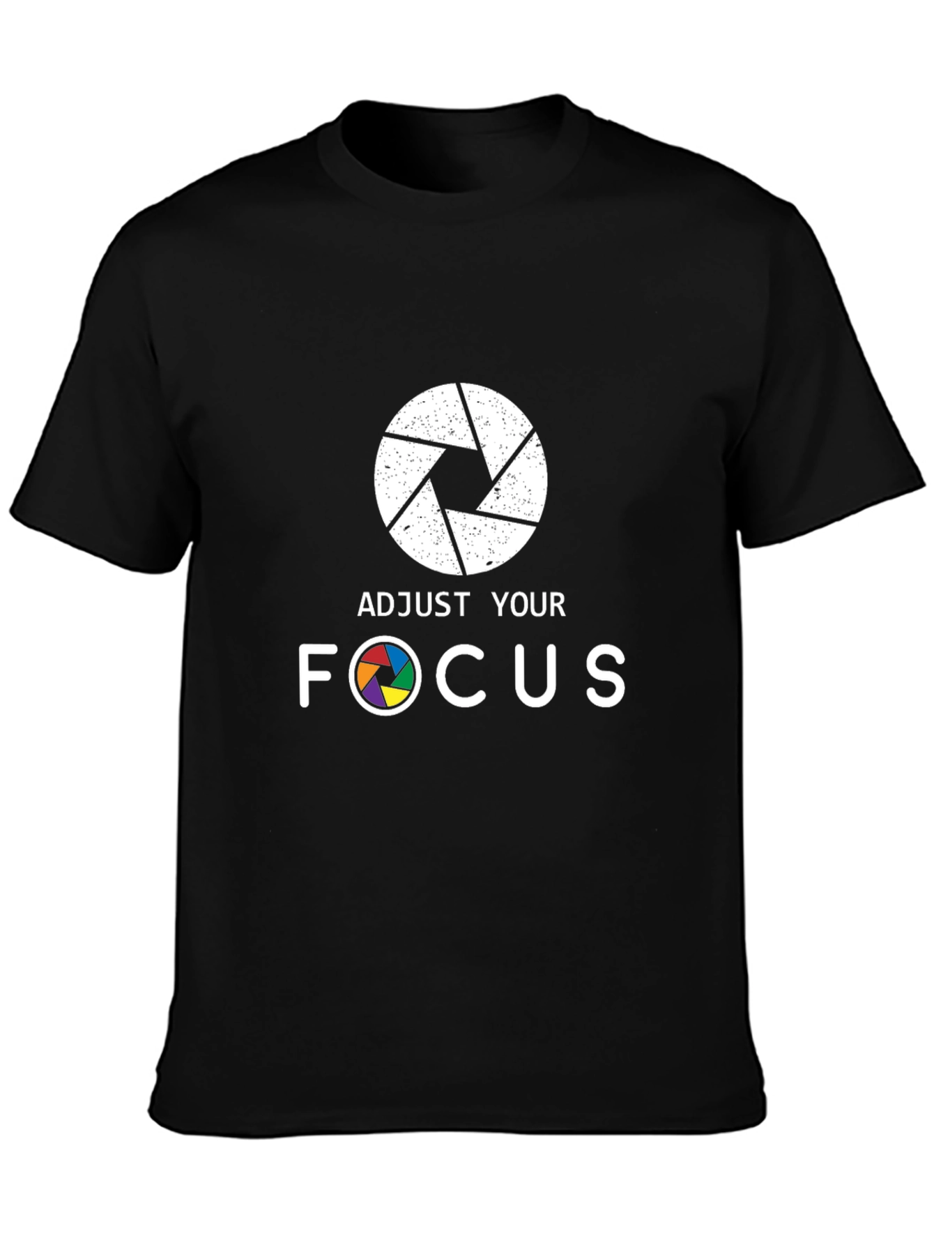 Black Adjust Your Focus Graphic T-Shirt view 3