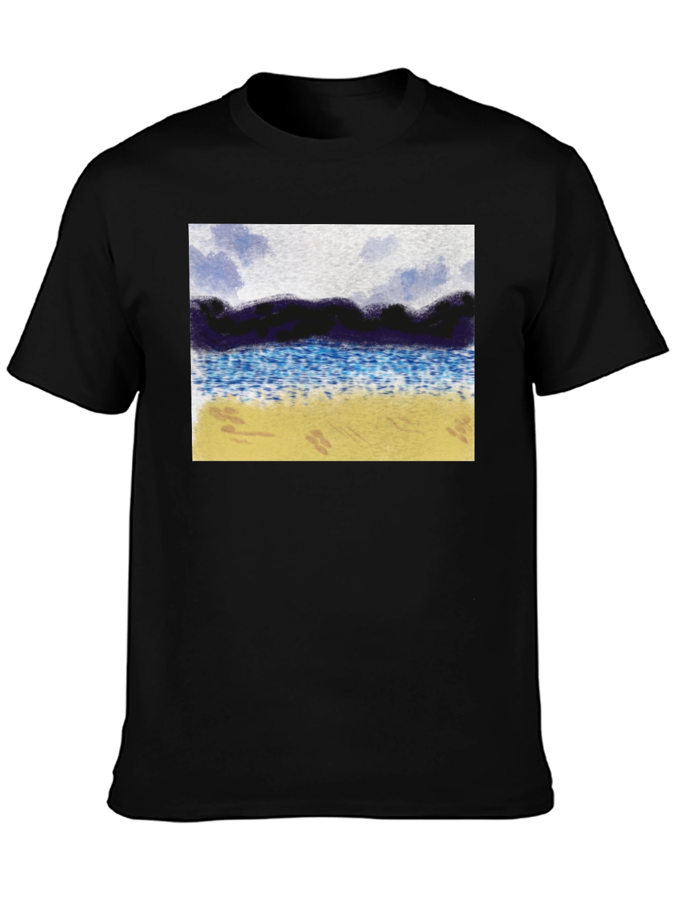 Black Beachfront T-Shirt - Coastal Style view 3