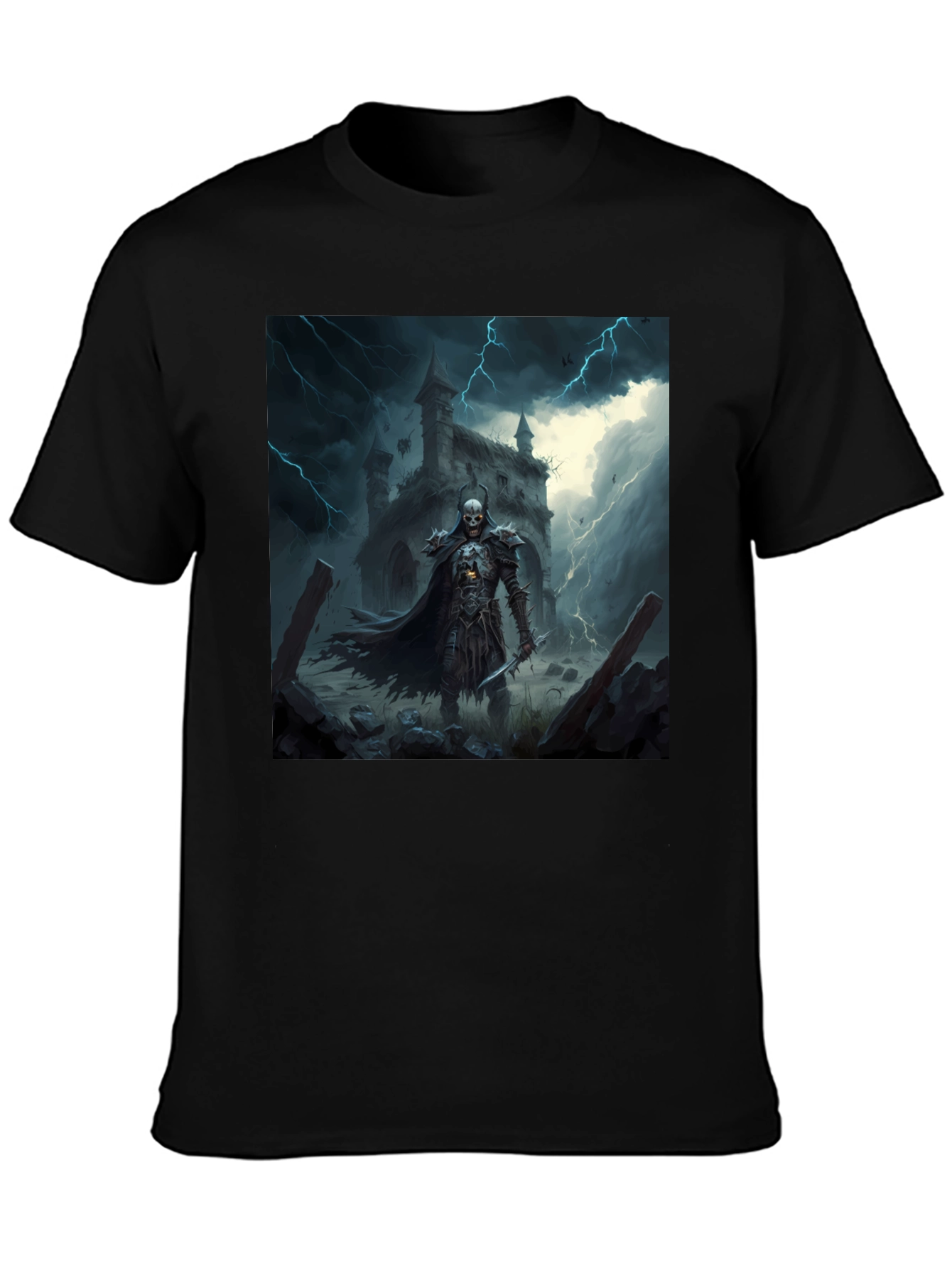 Black Grim Reaper T-Shirt: Haunting Gothic Design view 3