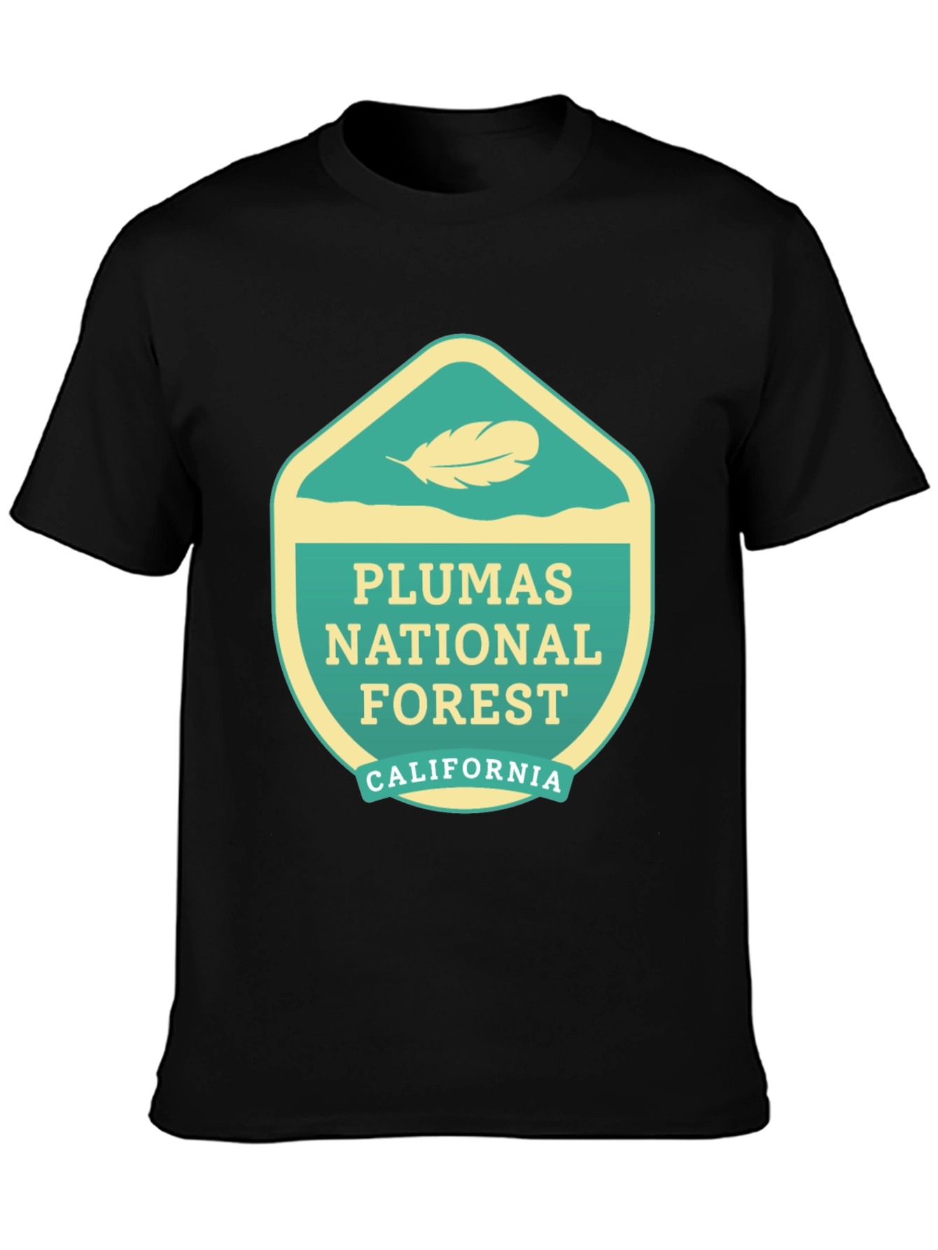 Black Plumas National Forest Graphic Tee - Black view 3