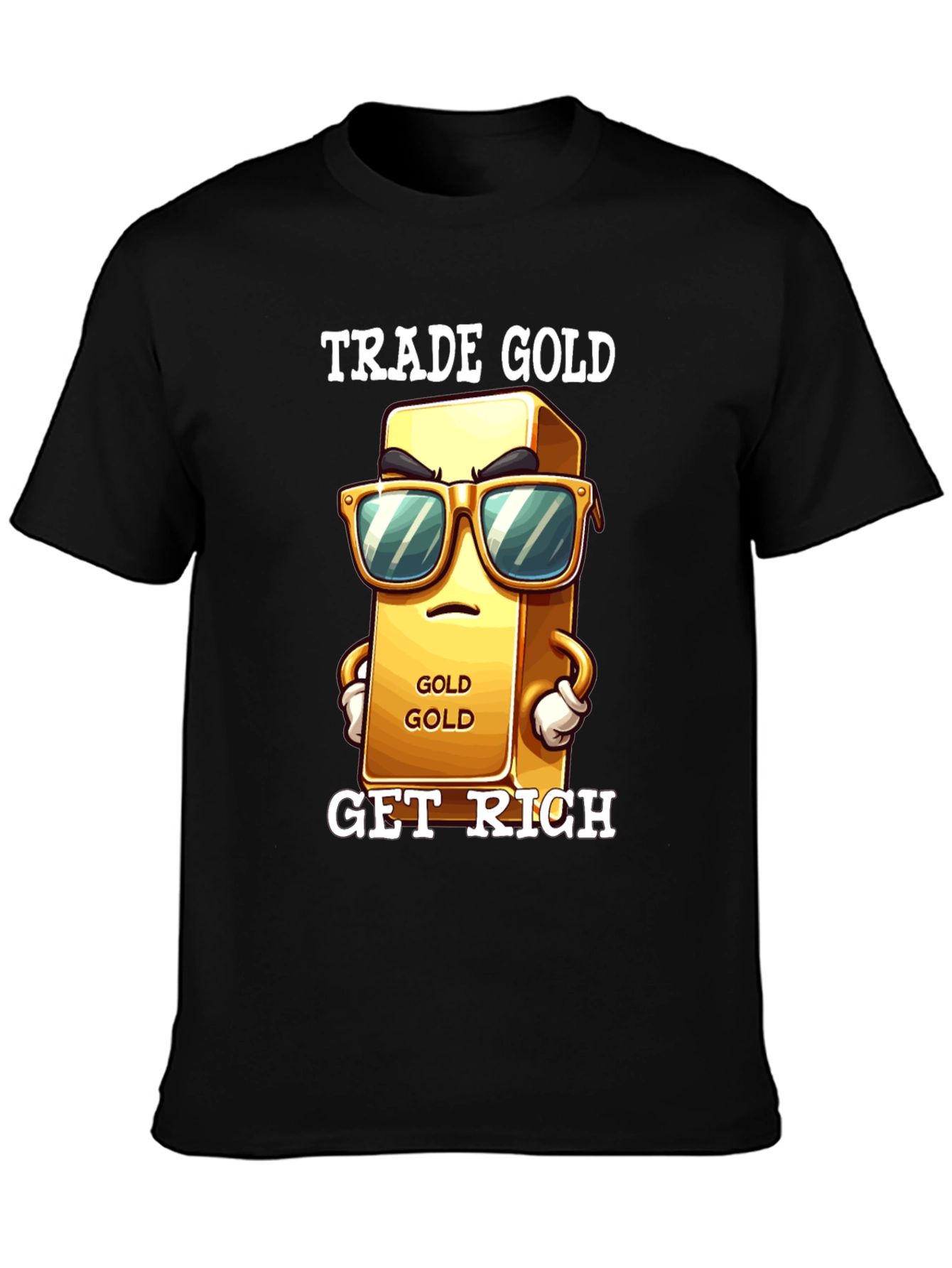 Black Trade Gold Get Rich Graphic Tee view 3