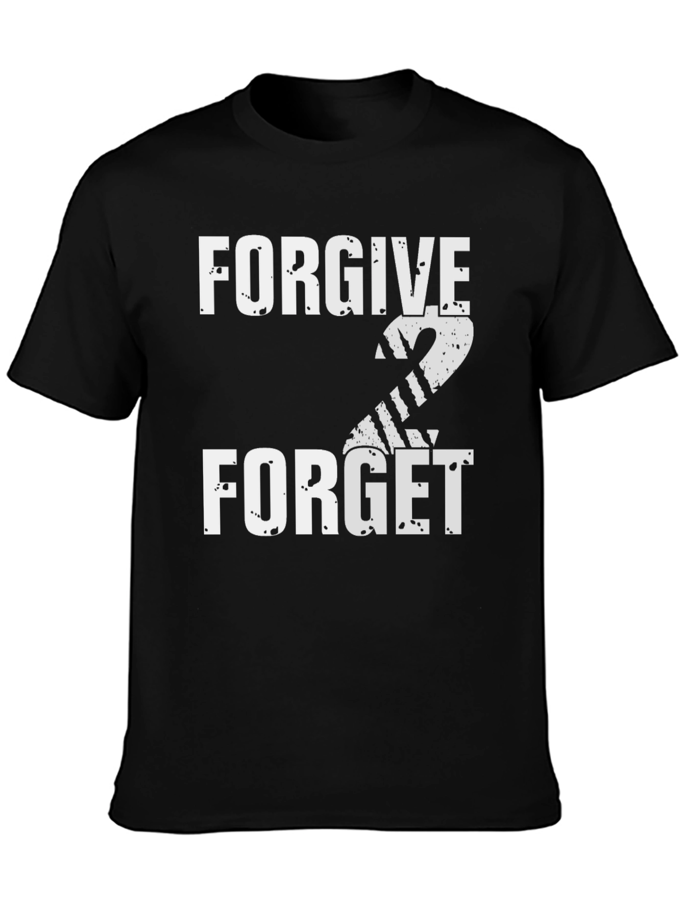 Black Forgive 2 Forget Graphic Tee - Black Casual T-Shirt view 3