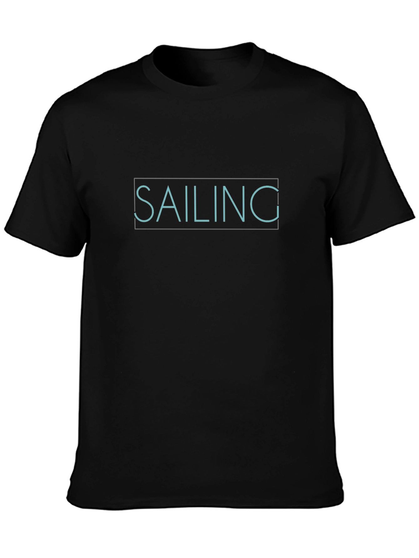 Black Sailing Tee - Black Graphic T-Shirt for Boating Lovers view 3