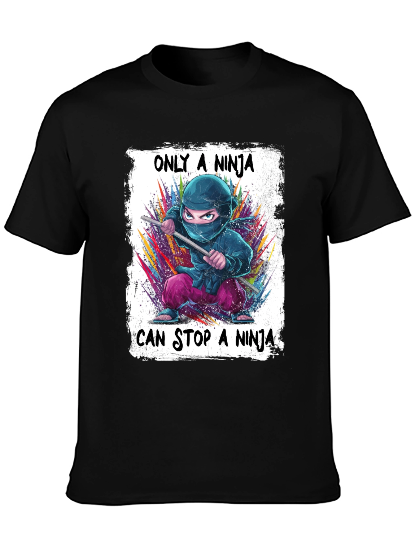 Black Ninja Graphic T-Shirt view 3