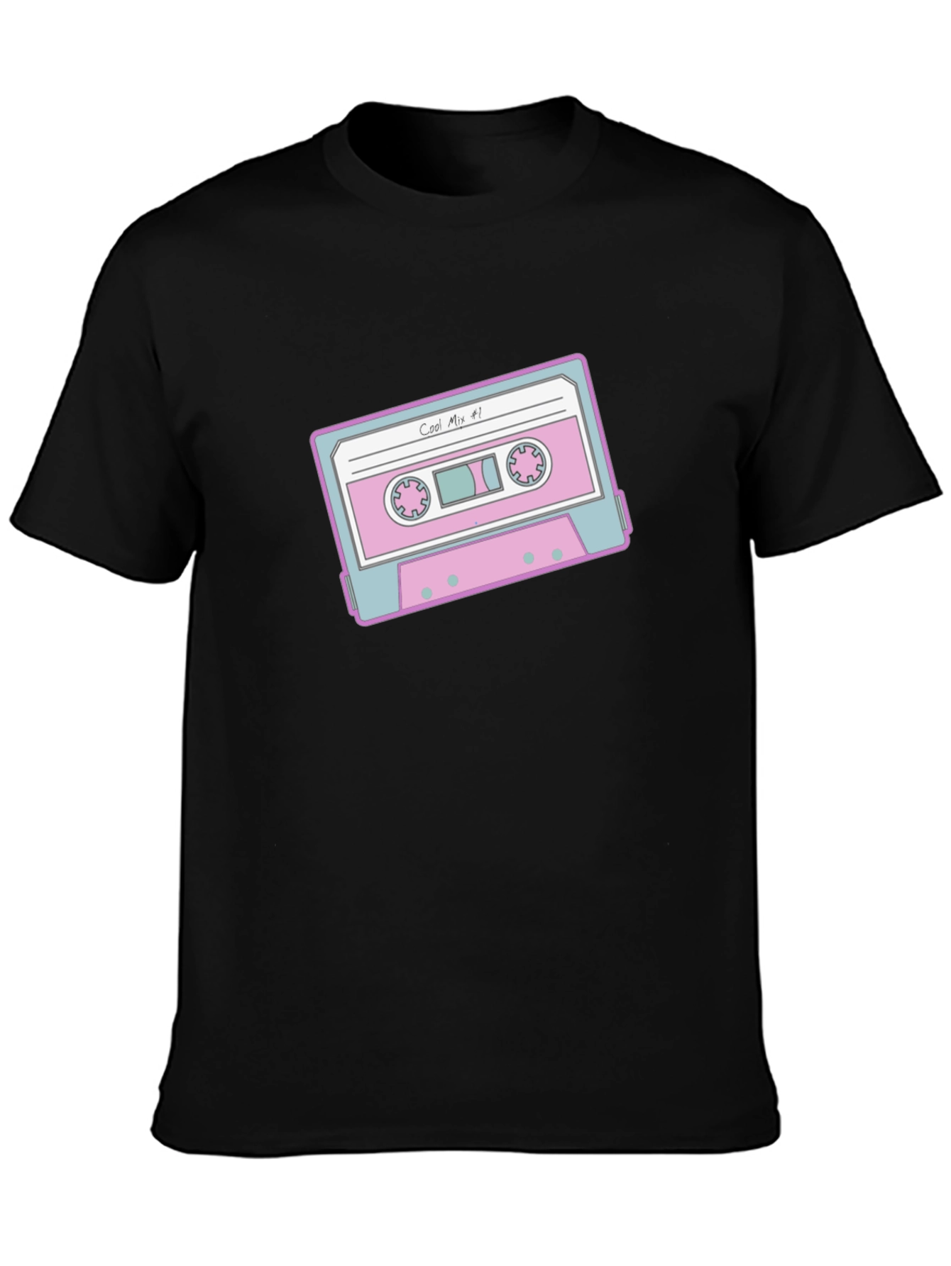 Black Retro Cassette Tape Graphic Tee view 3