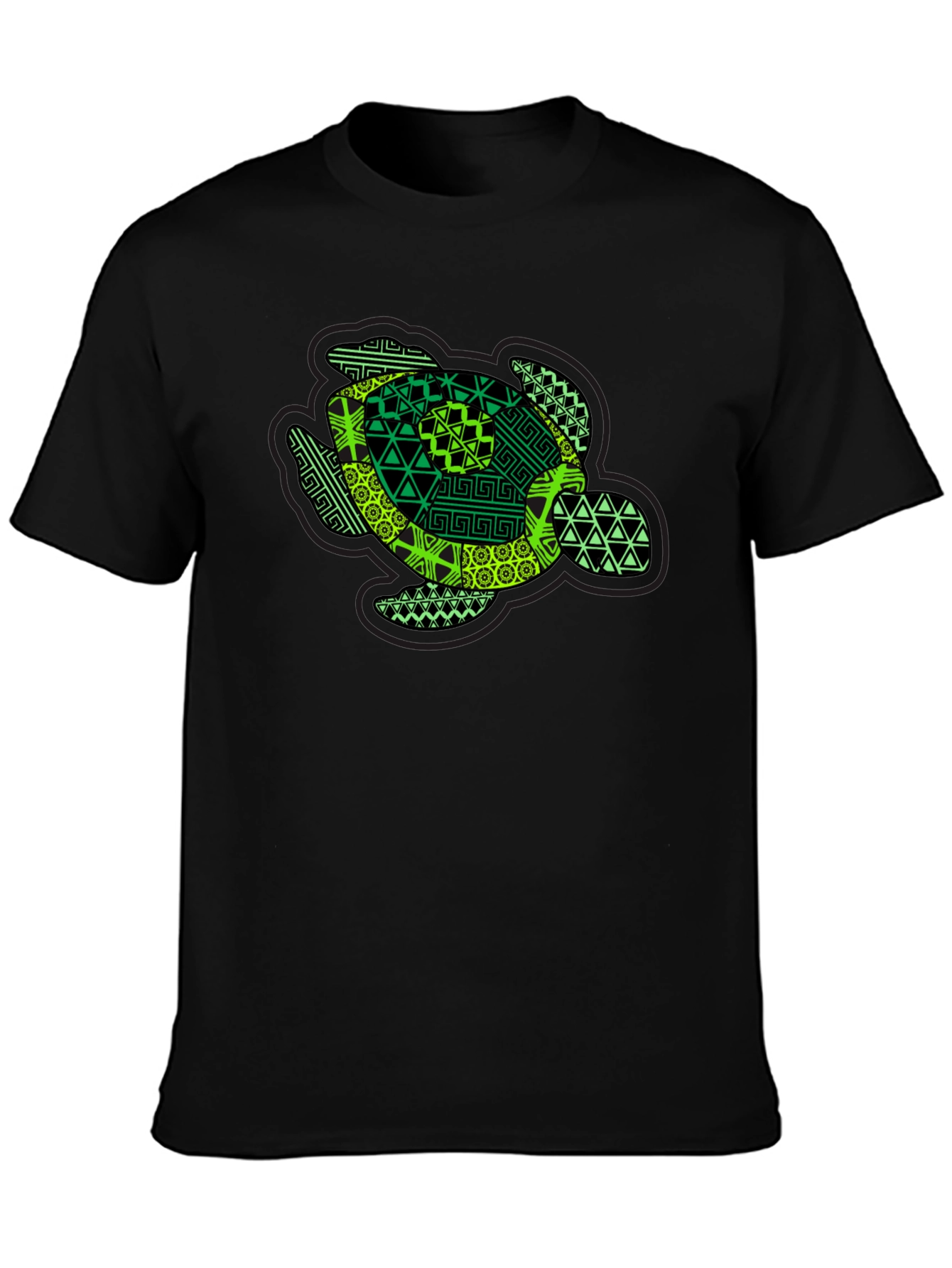 Black Turtle Graphic Black T-Shirt view 3