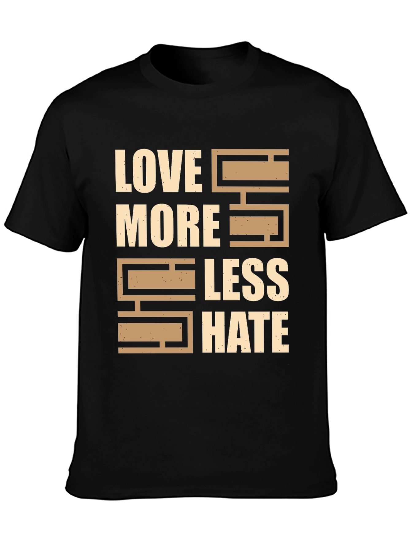 Black Love More Less Hate Graphic T-Shirt view 3