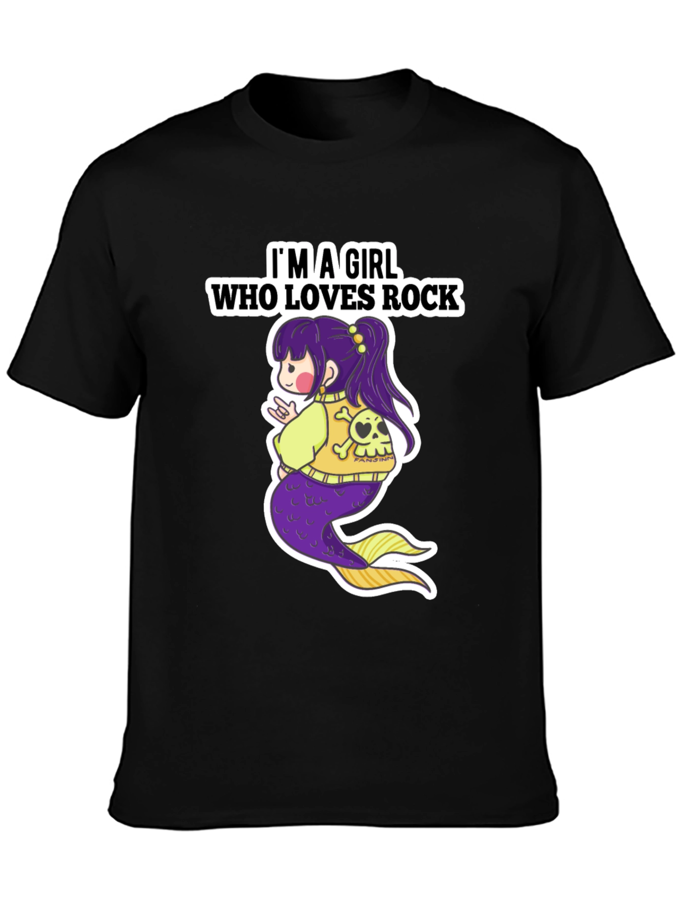 Black Rock Mermaid Graphic T-Shirt view 3