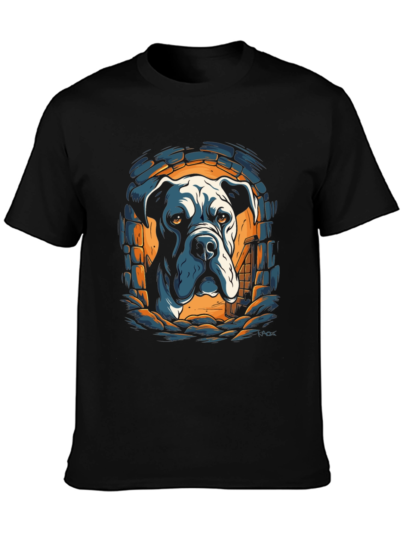 Black Dog Breed T-Shirt - Great Dane Design view 3