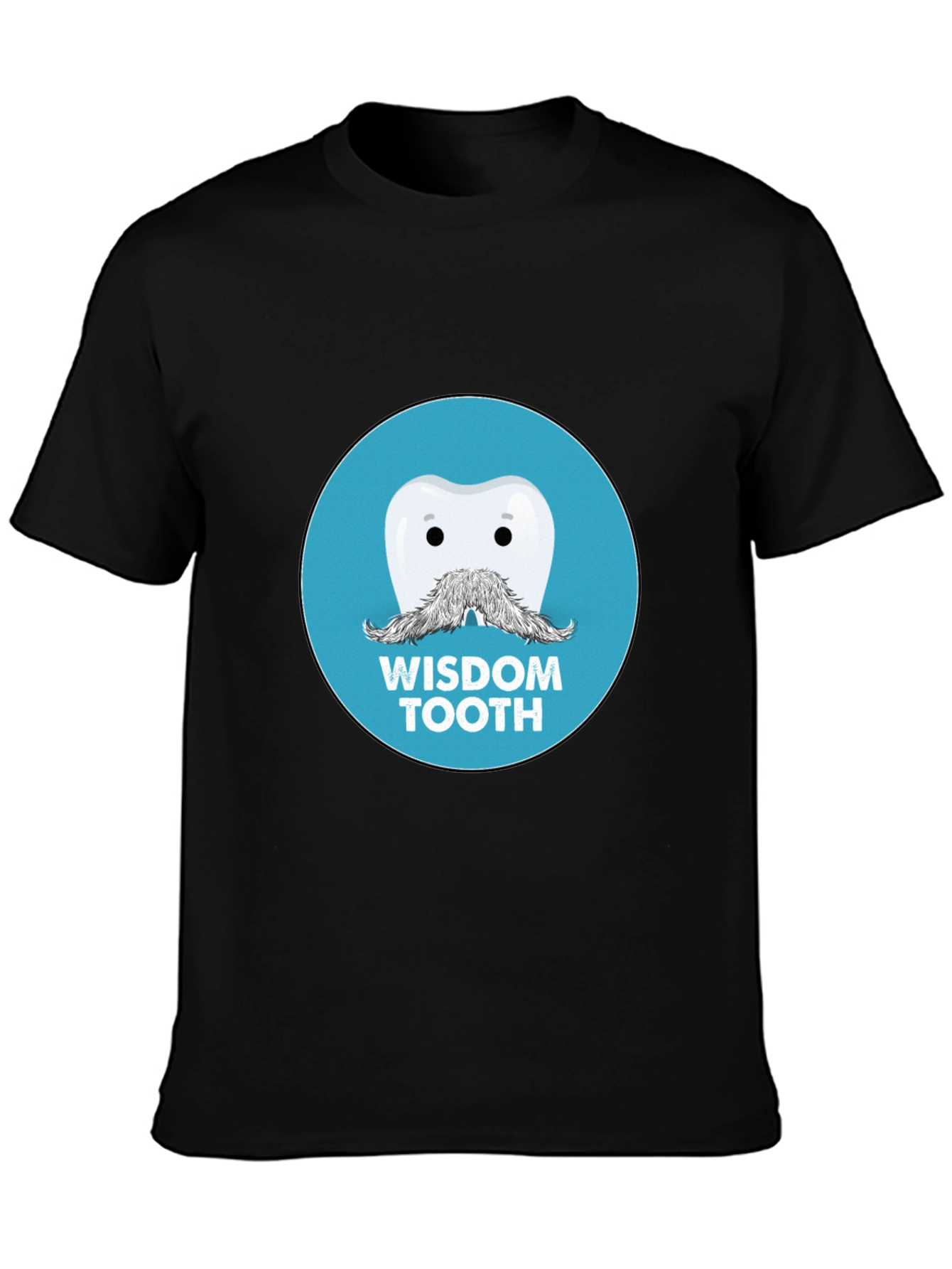 Black Wisdom Tooth Graphic Tee - Funny Dentist Humor Shirt view 3